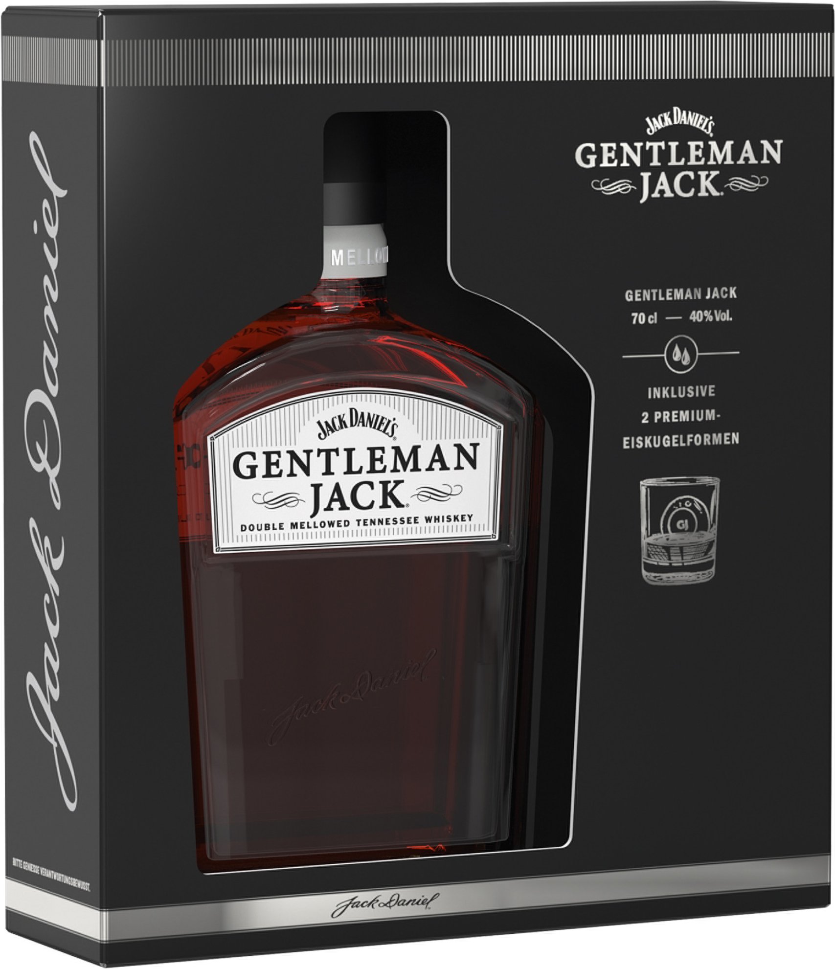 JACK DANIEL'S Tennessee Whiskey Gentleman Jack mit Eiswürfelform 40% Vol