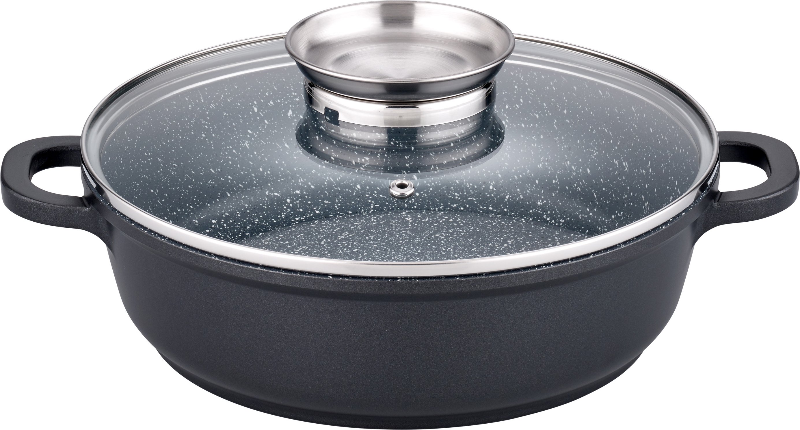 GSW Servierpfanne Gourmet GRANIT mit Aromadeckel (24 cm)