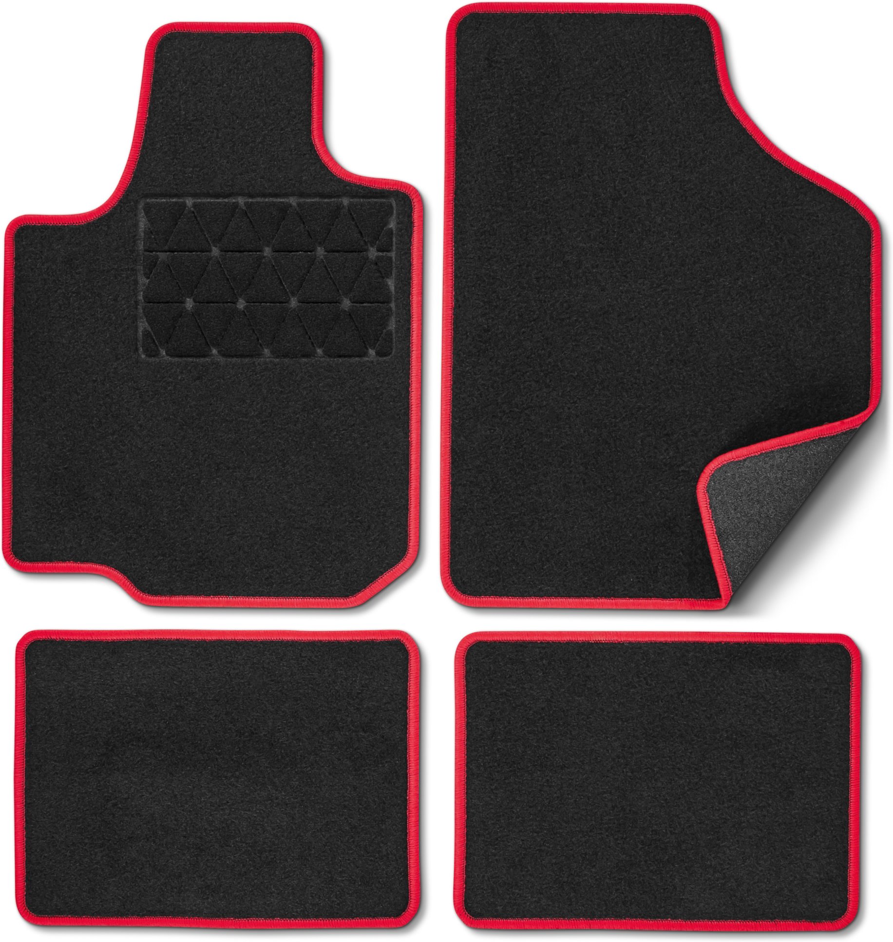 ULTIMATE SPEED® Automattensatz RS Racing, 4-teilig (Schwarz/Rot)