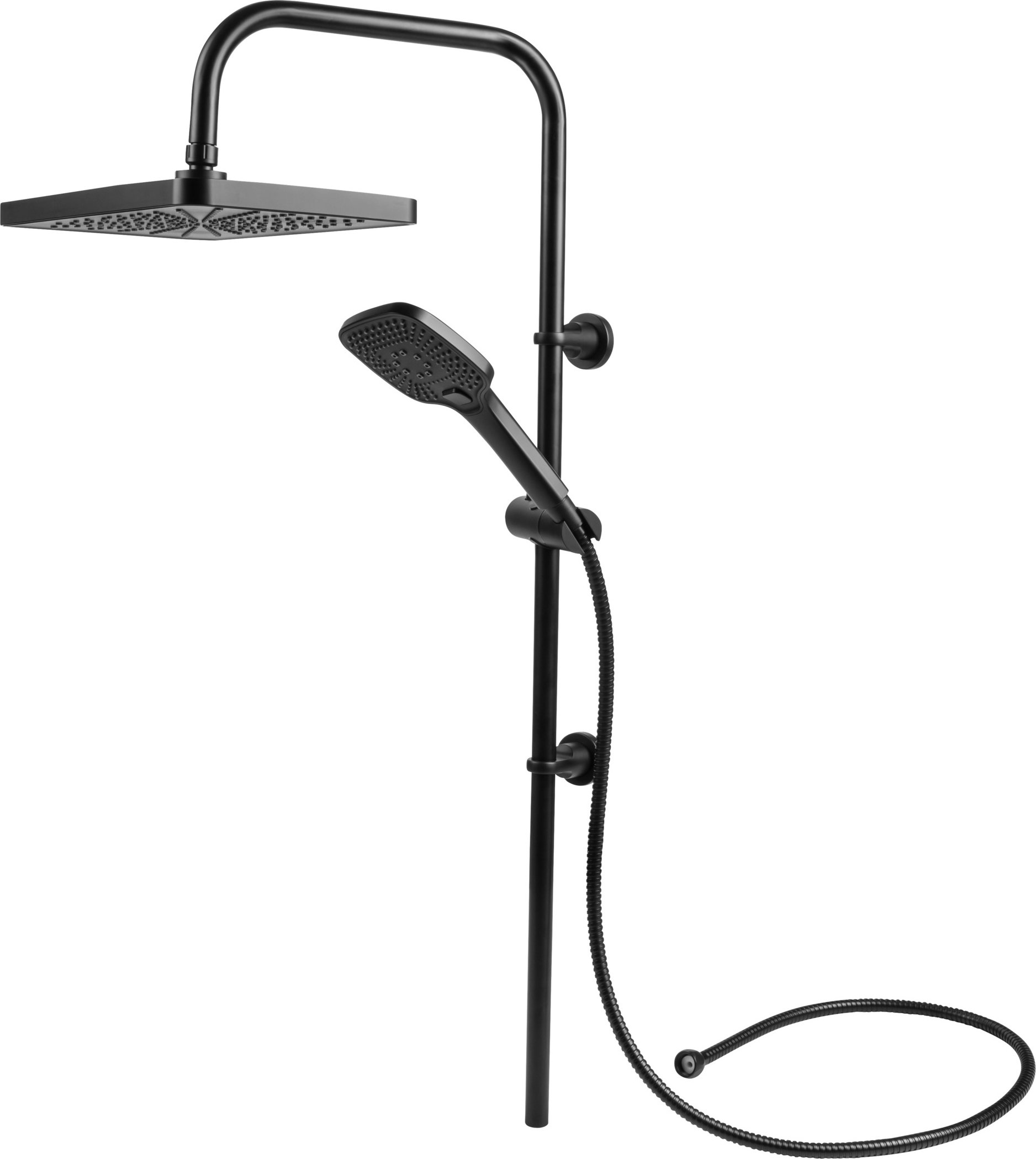 LIVARNO® Überkopfbrauseset XXL (Schwarz)