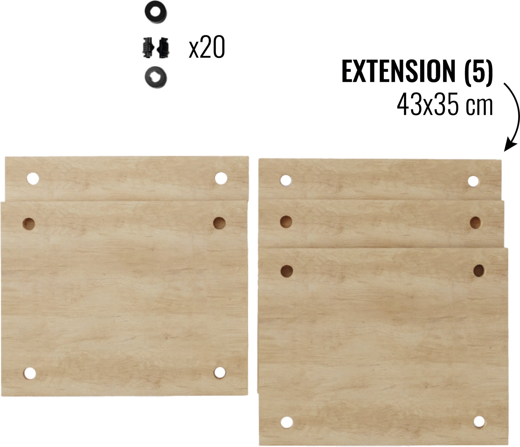 AR SHELVING Erweiterung für Wandregal DECO (43x35 cm)