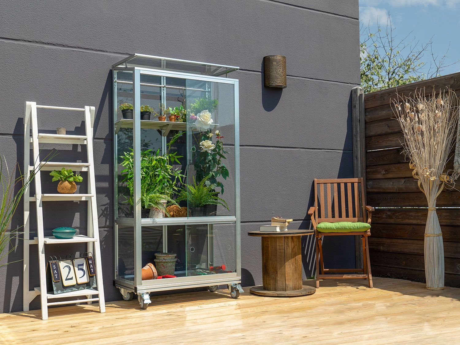 Vitavia Balkongewächshaus Stad (inkl. Rollfund., Aluminium eloxiert)