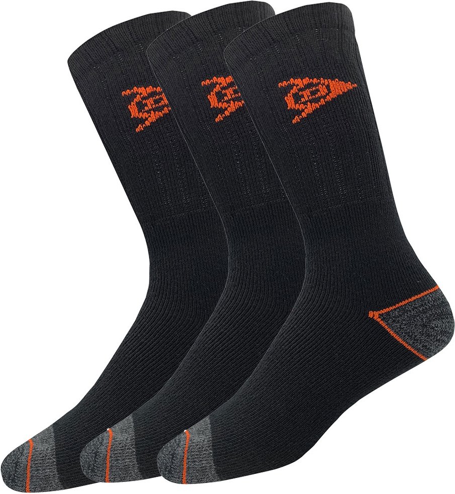 DUNLOP Herren Arbeitssocken 3er Set (Schwarz, 43-46)