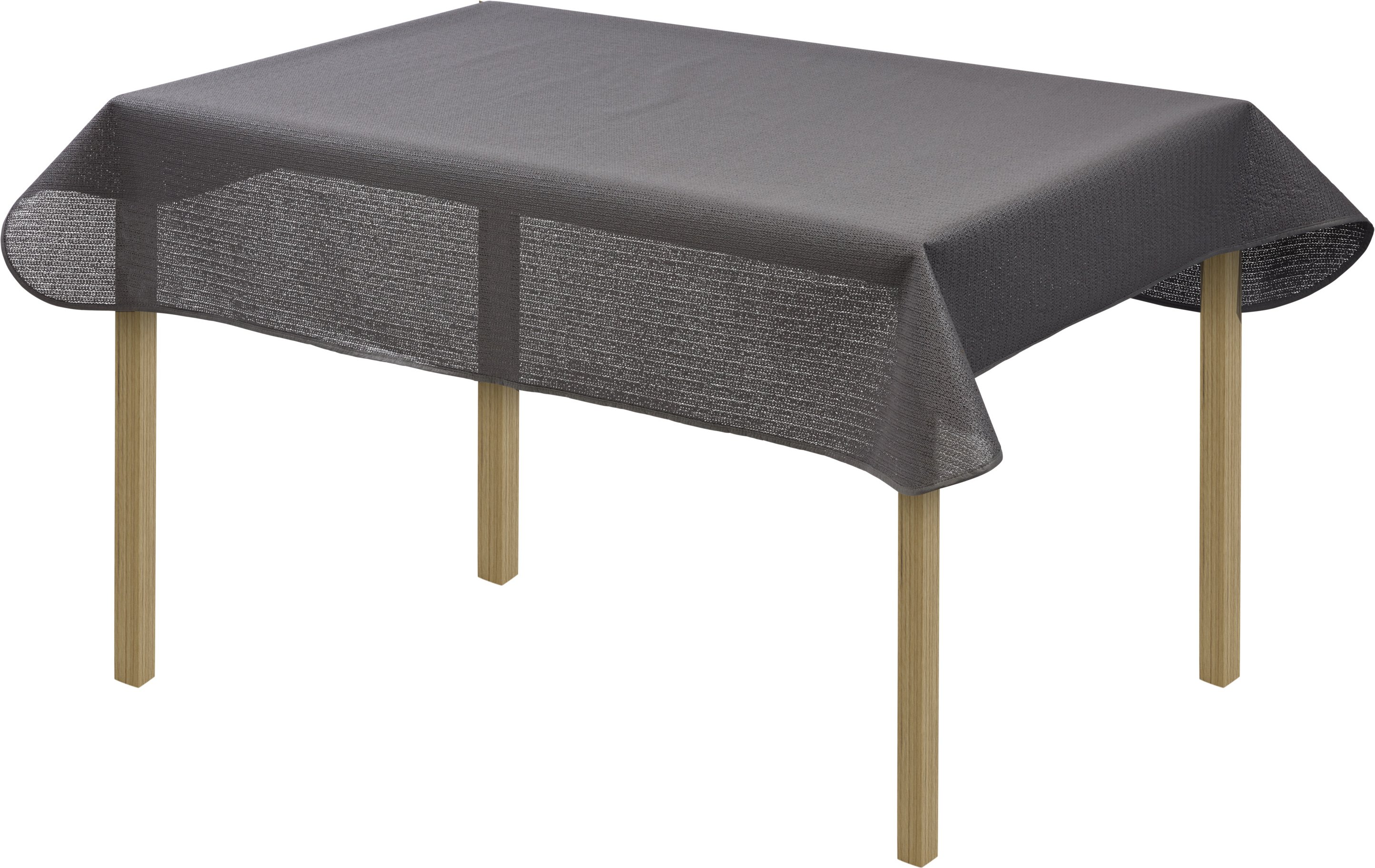 LIVARNO home Gartentischdecke rund (eckig fein, Grau)