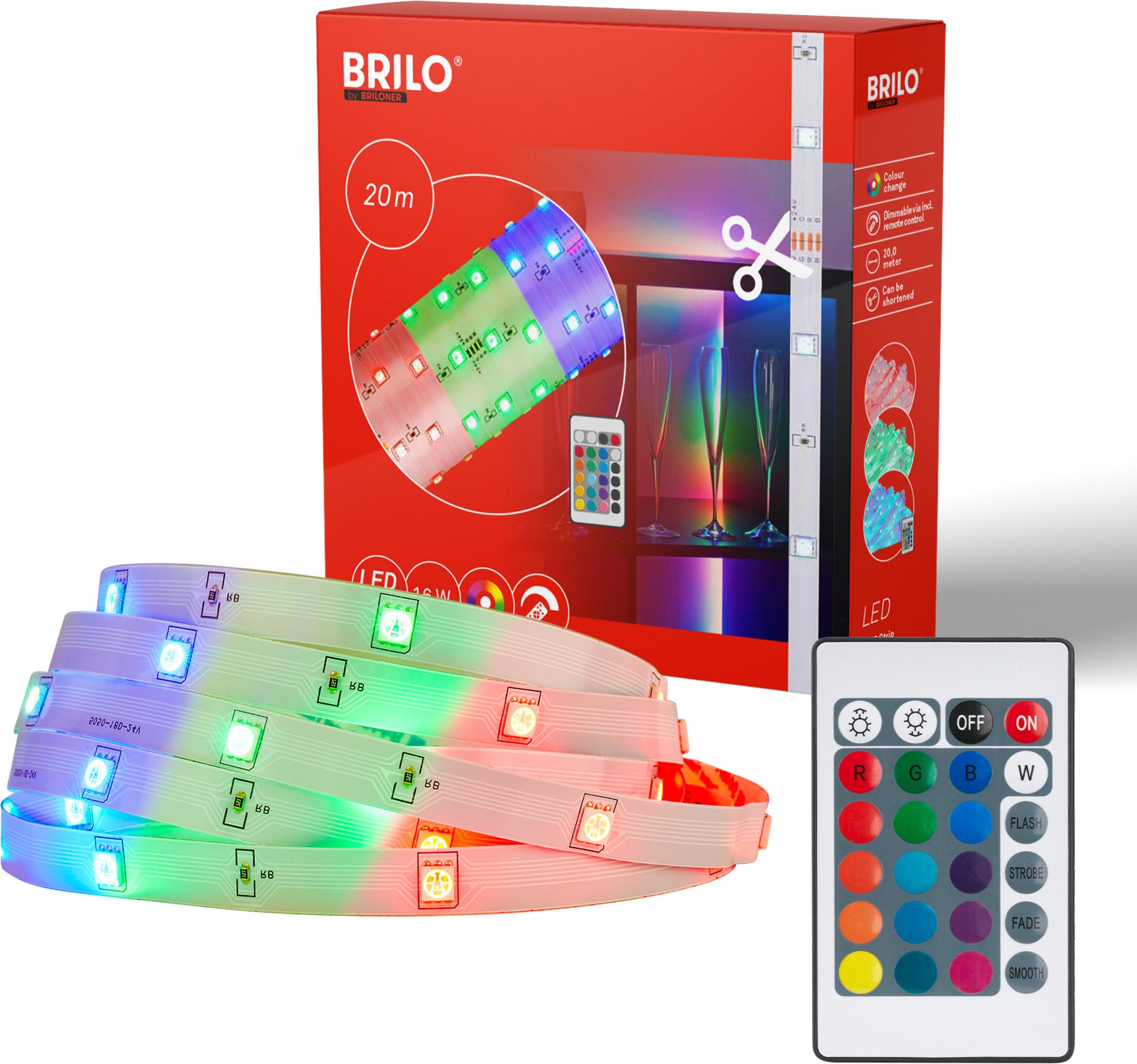 Briloner RGB LED Flexband - Extralang ab 20m (20m)