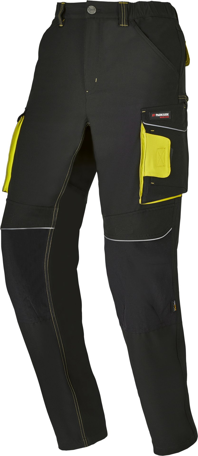 Thumbnail - PARKSIDE PERFORMANCE® Herren Arbeitsbundhose (schwarz/gelb, 58)