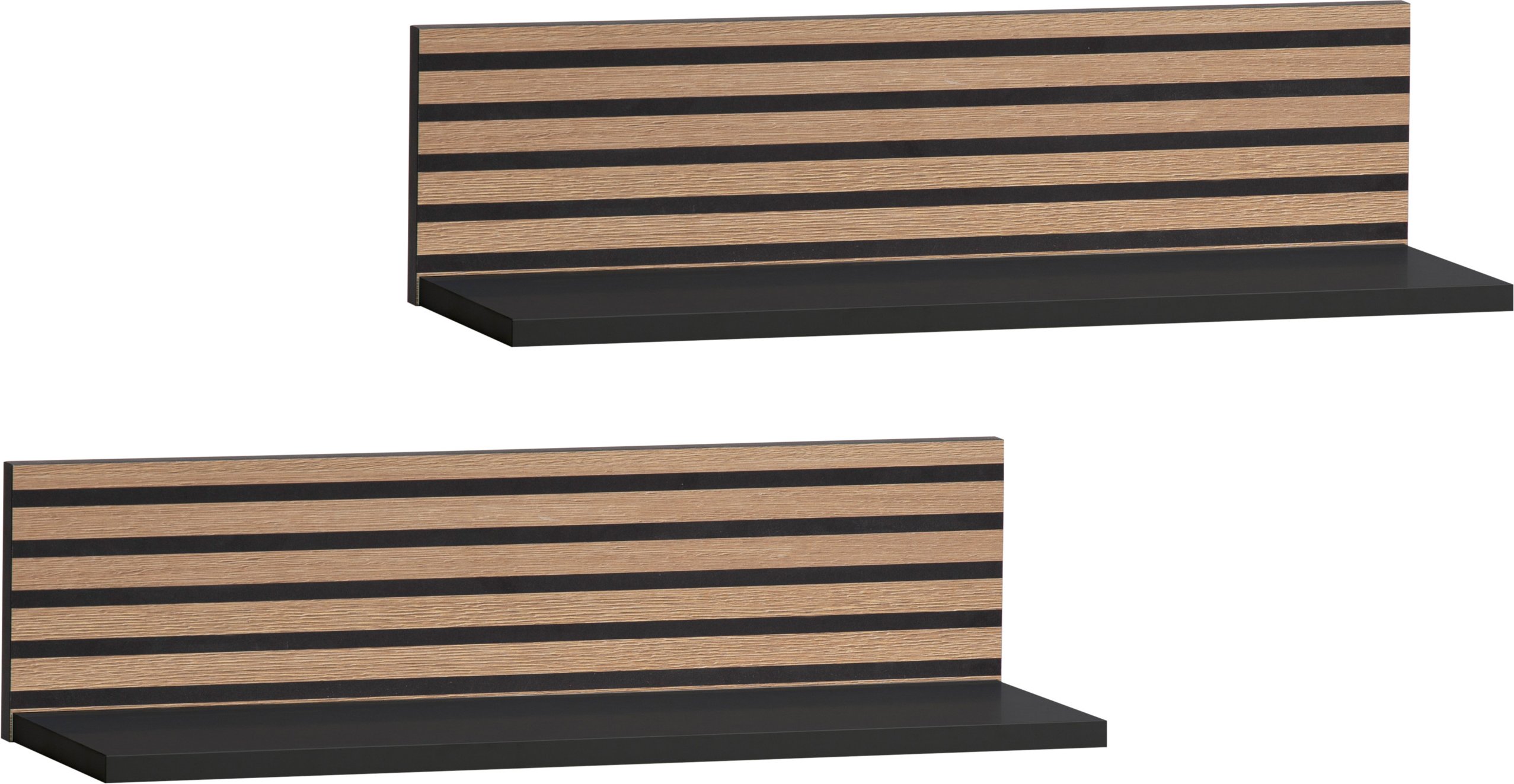 Schildmeyer Wandregal Ryker 2er Set (schwarzmatt)