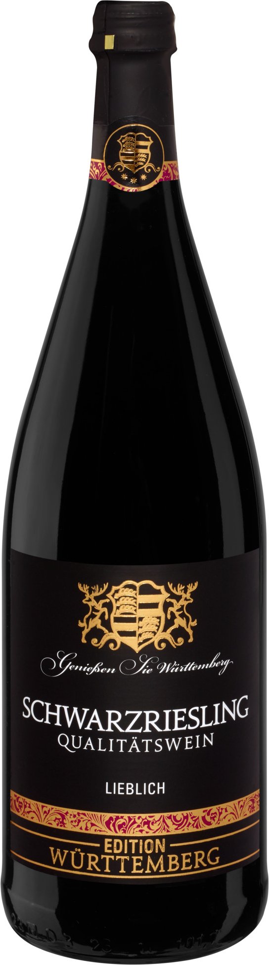 Edition Württemberg Schwarzriesling QbA lieblich, Literflasche, Rotwein 2023