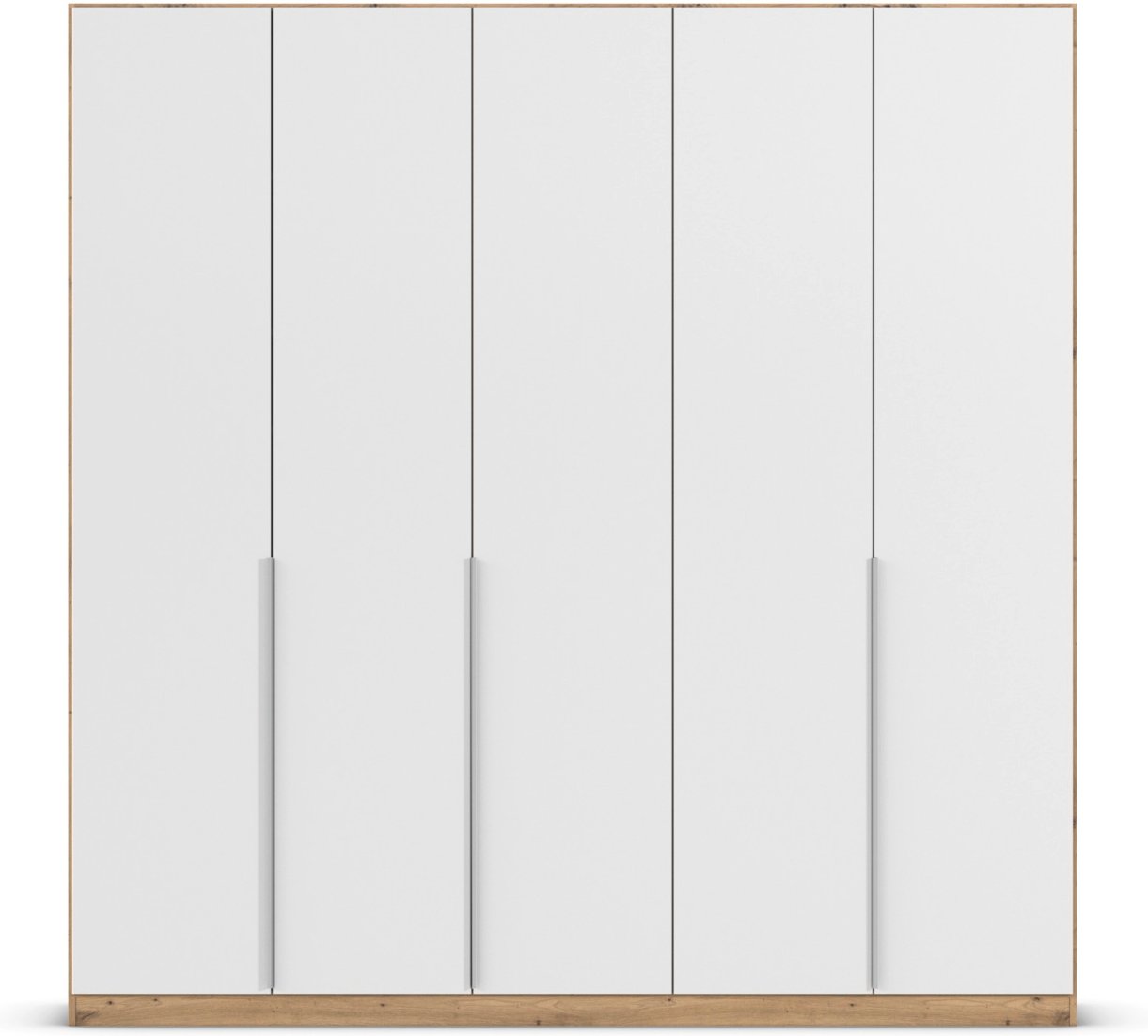 rauch ORANGE Drehtürenschrank Alabama (Classic-Zubehör, Weiß/Eiche Artisan, Griffe Alu, 226 x 229 cm)