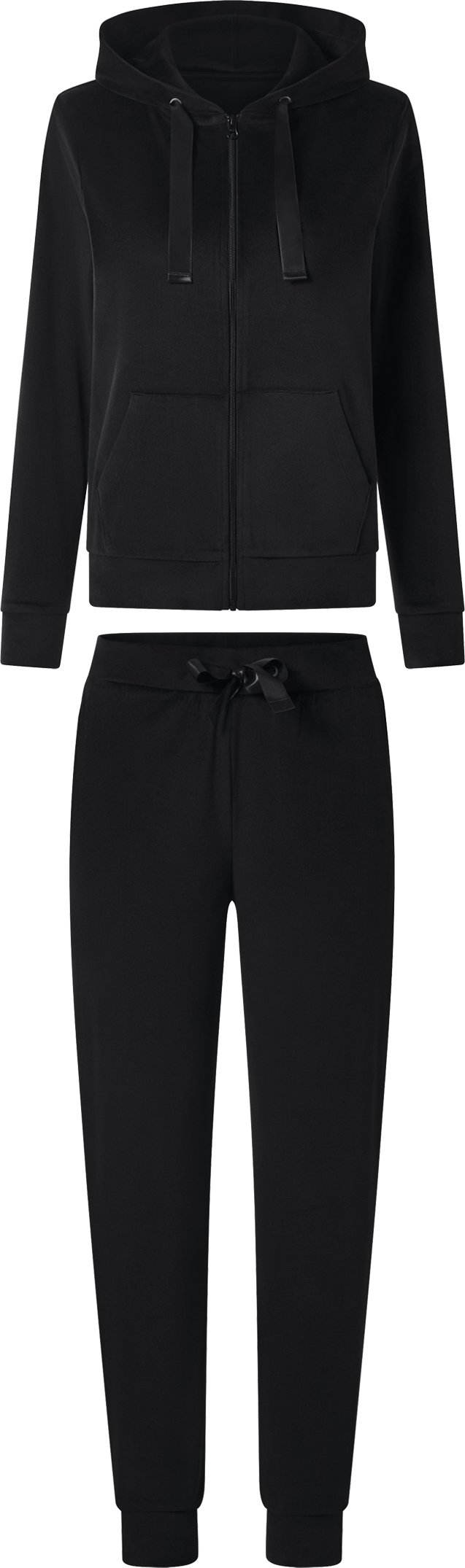 esmara® Damen Hausanzug Nicki (Schwarz, XL(48/50))