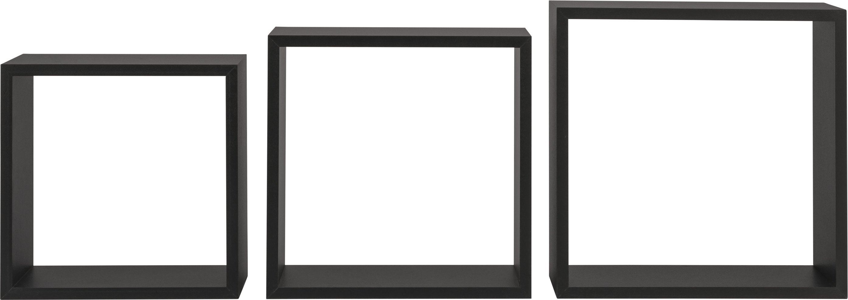 LIVARNO home Regalwürfel 3er Set 30 x 30 cm (Schwarz)