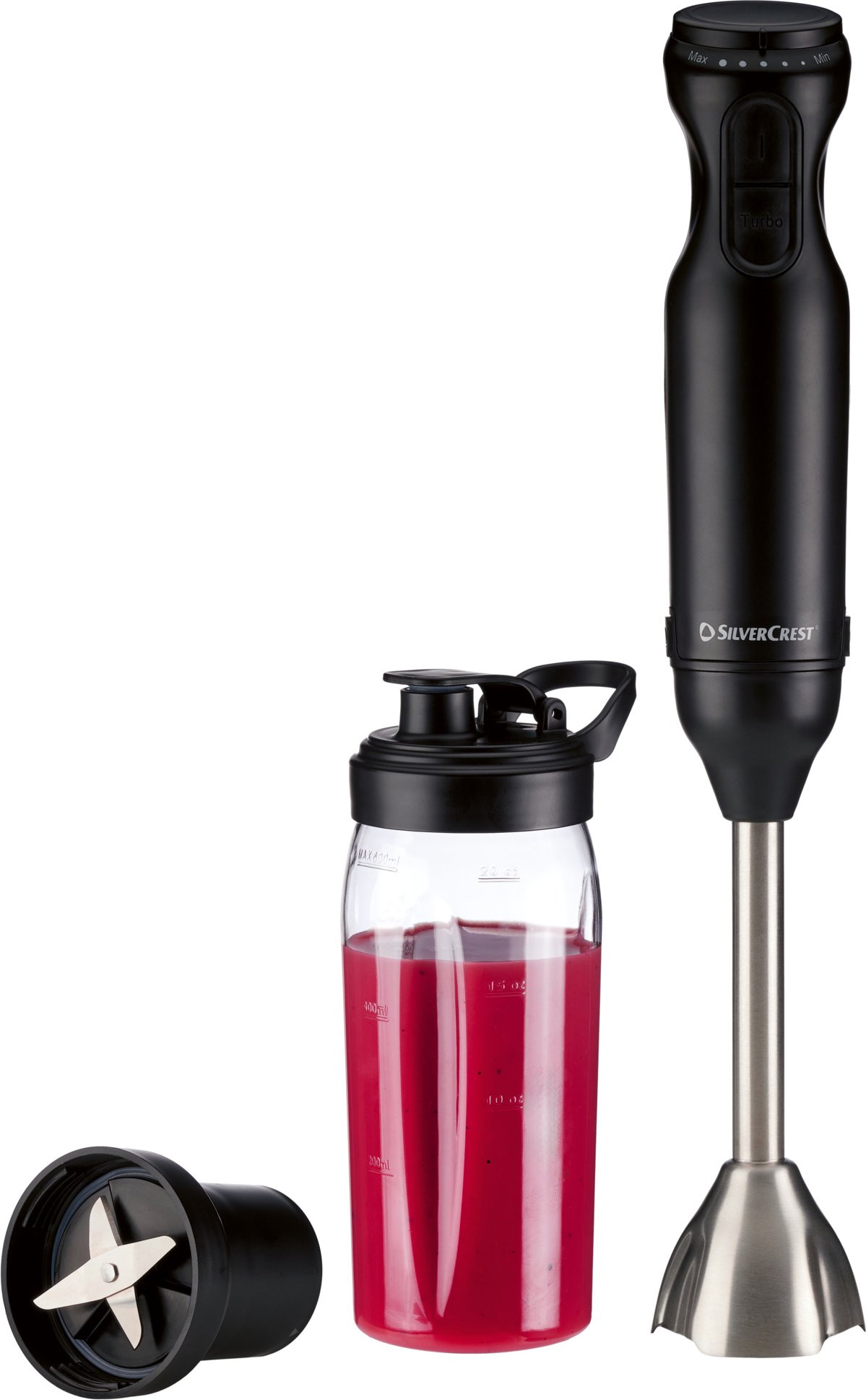 SILVERCREST® Stabmixer Kunststoff mit Smoothiemakeraufsatz SSSM 600
