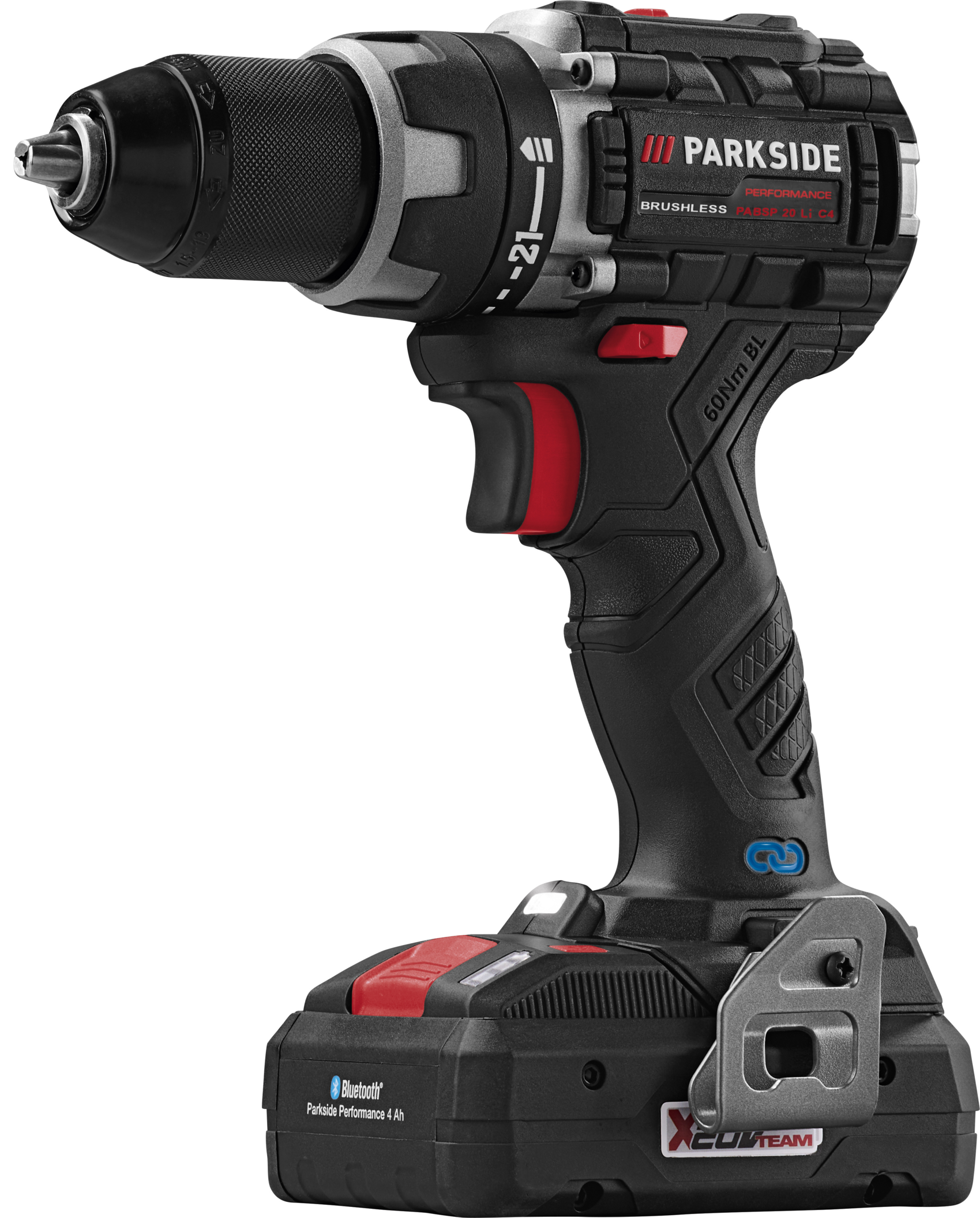 PARKSIDE PERFORMANCE® 20 V Akku-Bohrschrauber »PABSP 20 Li C4«, mit Akku und Ladegerät