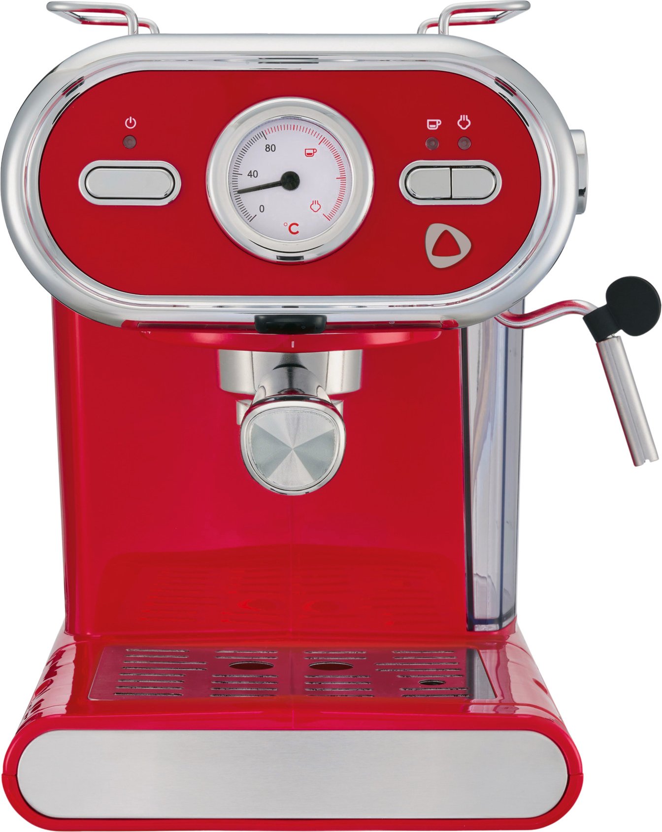 SILVERCREST® Espressomaschine Chrom Retro 1973 rot SEMC 1100 A1 (rot 1973)