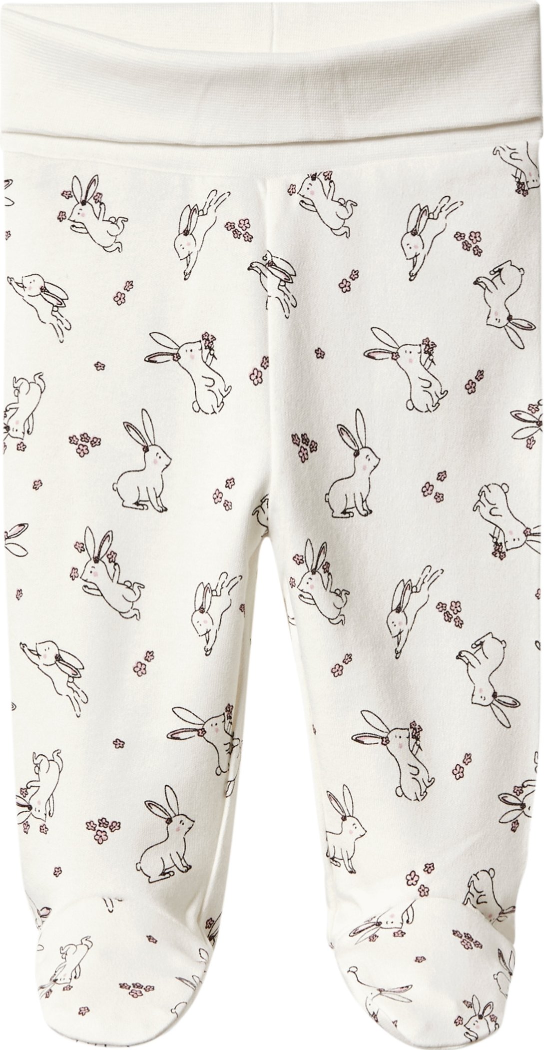 lupilu® Baby Jogginghose, Bio-Baumwolle (weiß/Hasen, 74/80)