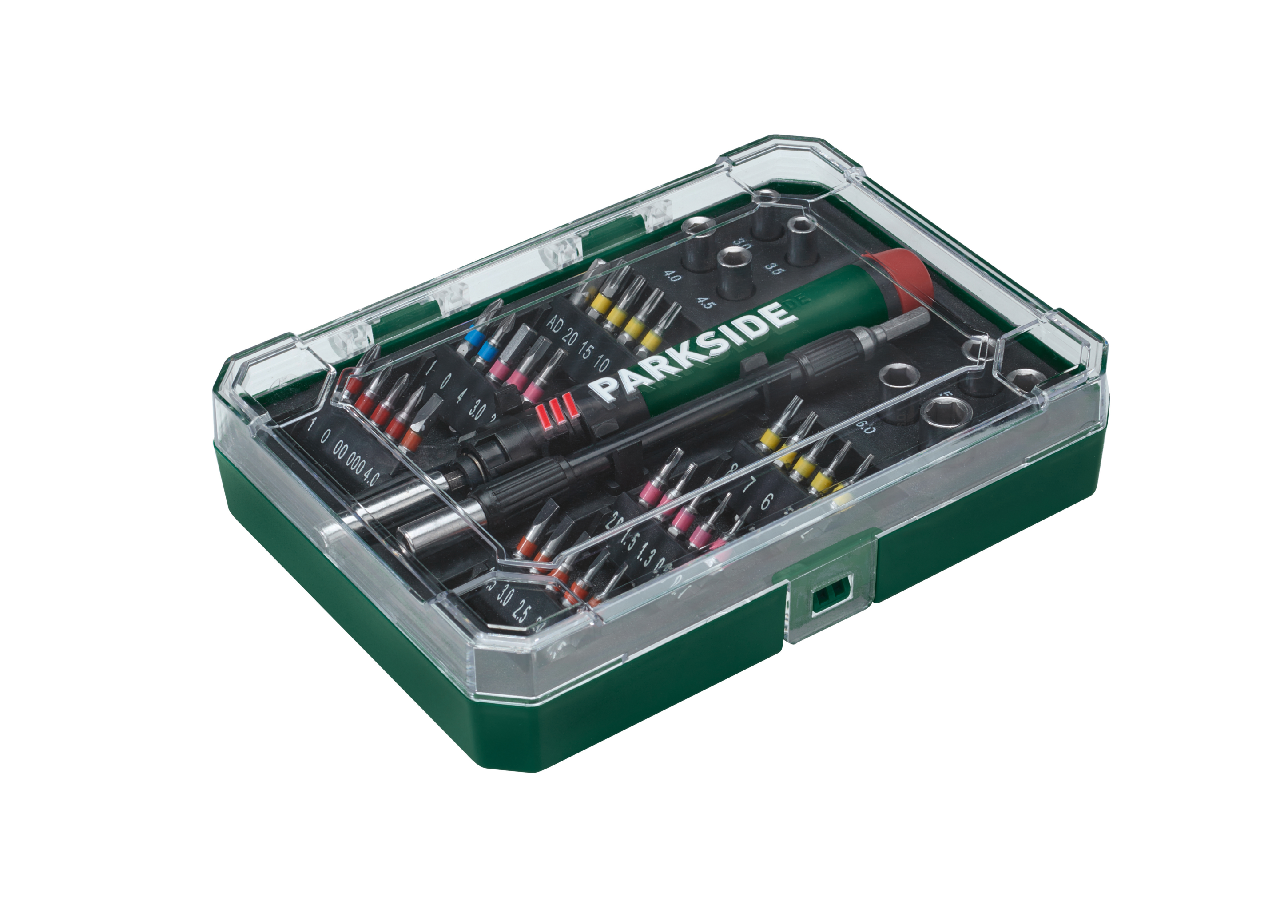 Thumbnail - PARKSIDE® Bit- und Stecknuss-Set »PPBS 40 A1 «, inkl. Griff mit praktischem Teleskopauszug