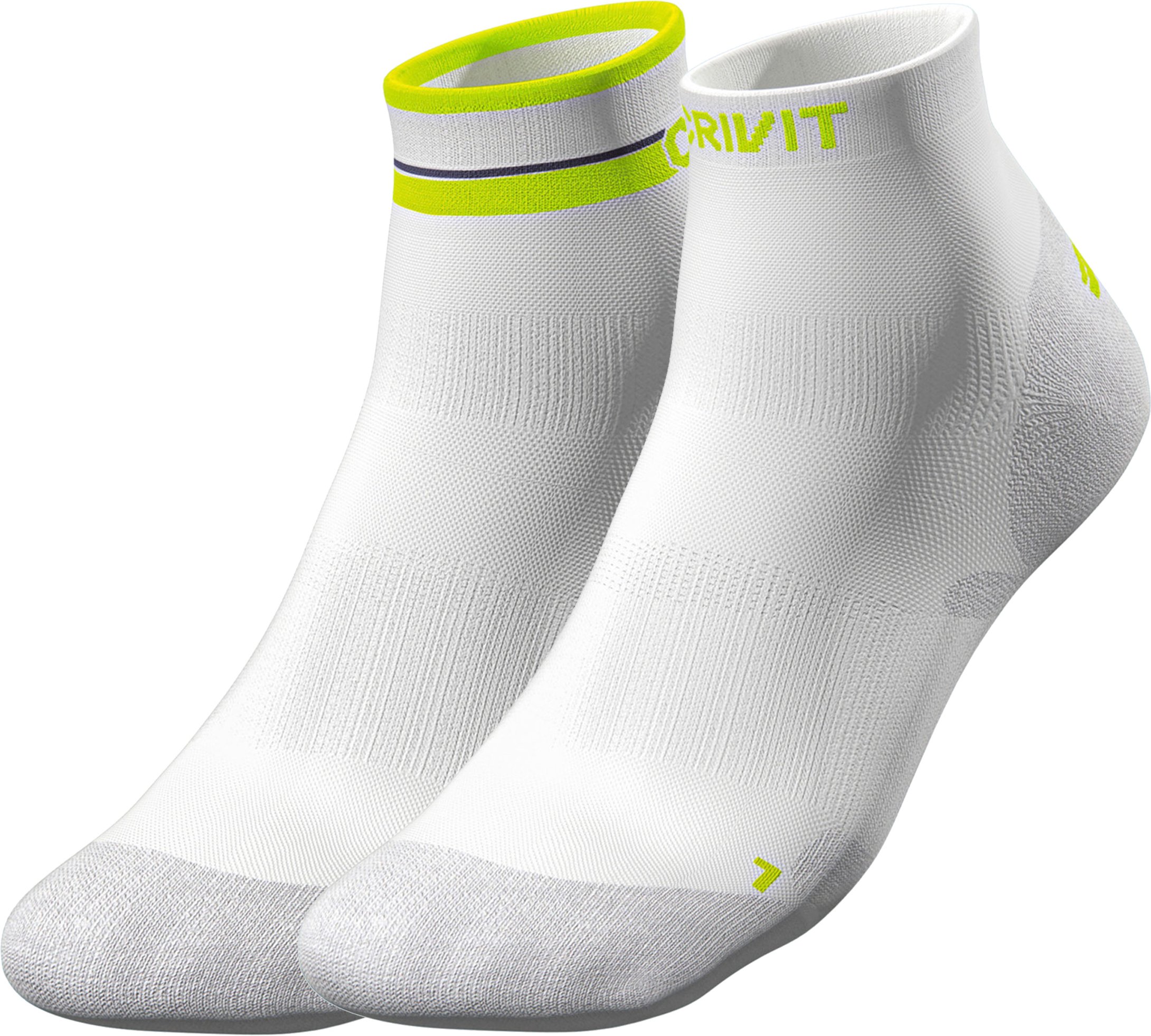 CRIVIT Damen Funktionssocken (weiß/navy/neon-gelb, 35-36)