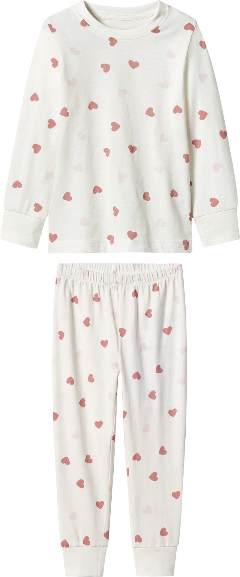 lupilu® Kleinkinder Mädchen Jungen Pyjama lang/lang (Herzen/weiß, 110/116)