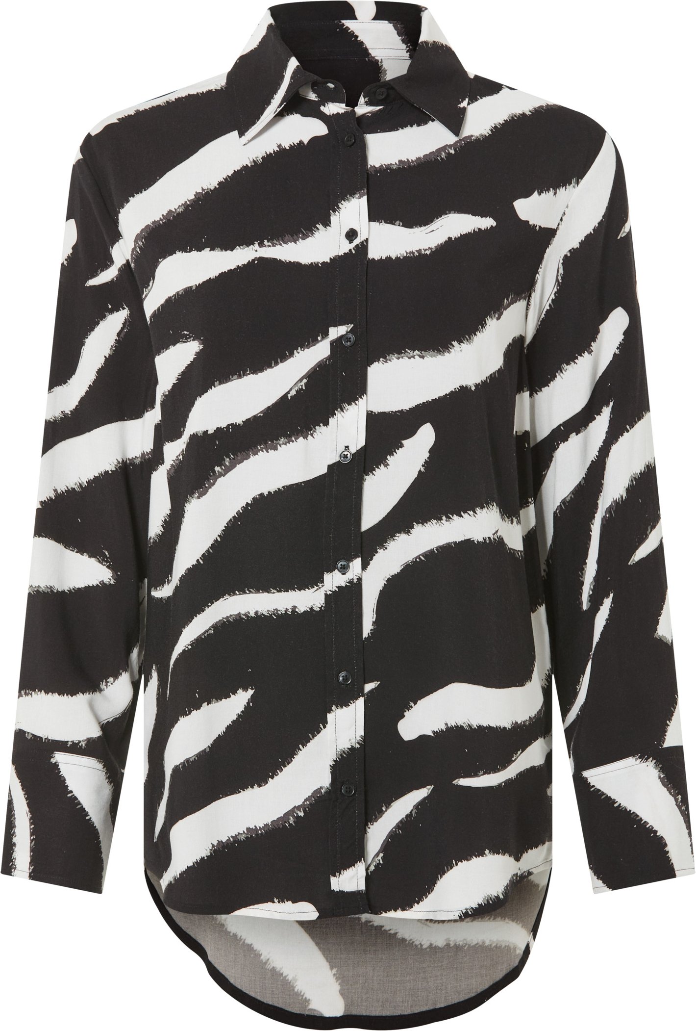 Thumbnail - esmara® Damen Bluse langarm (Muster/schwarz/weiß, 34)