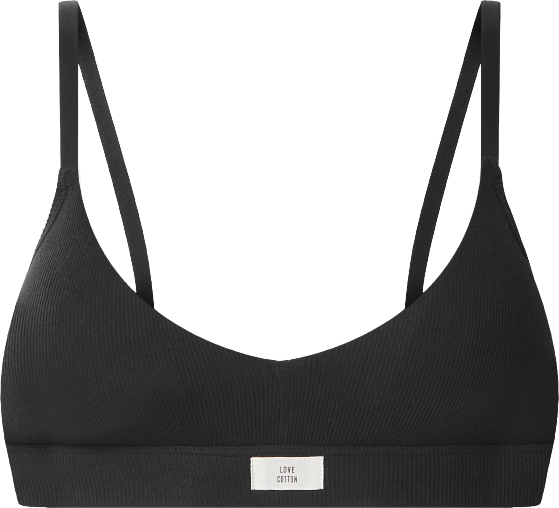 esmara® Damen Soft BH Doppelripp (Schwarz, M(40/42))