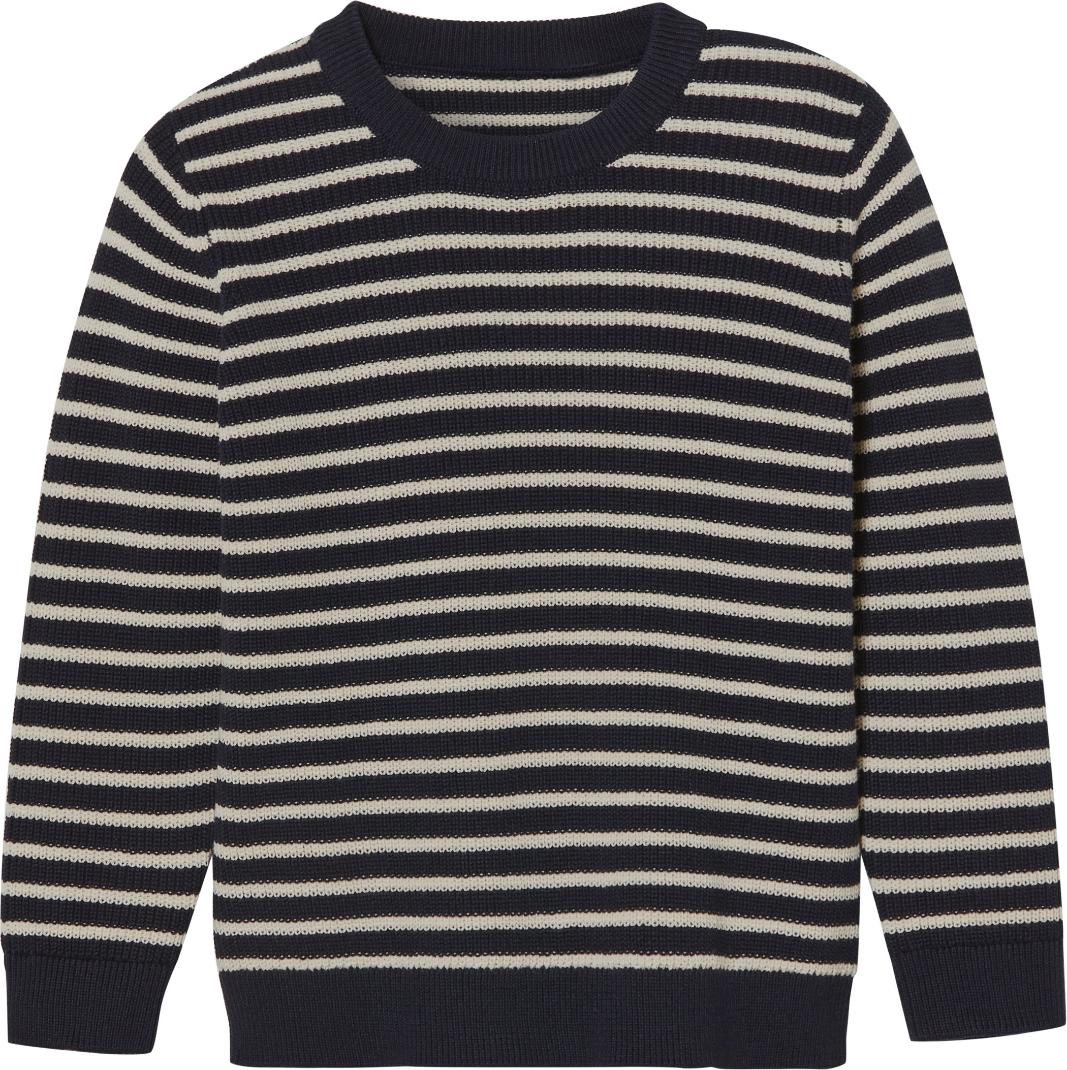 Thumbnail - lupilu® Kinder Grobstrickpullover, mit Bündchen (Gestreift, 110/116)