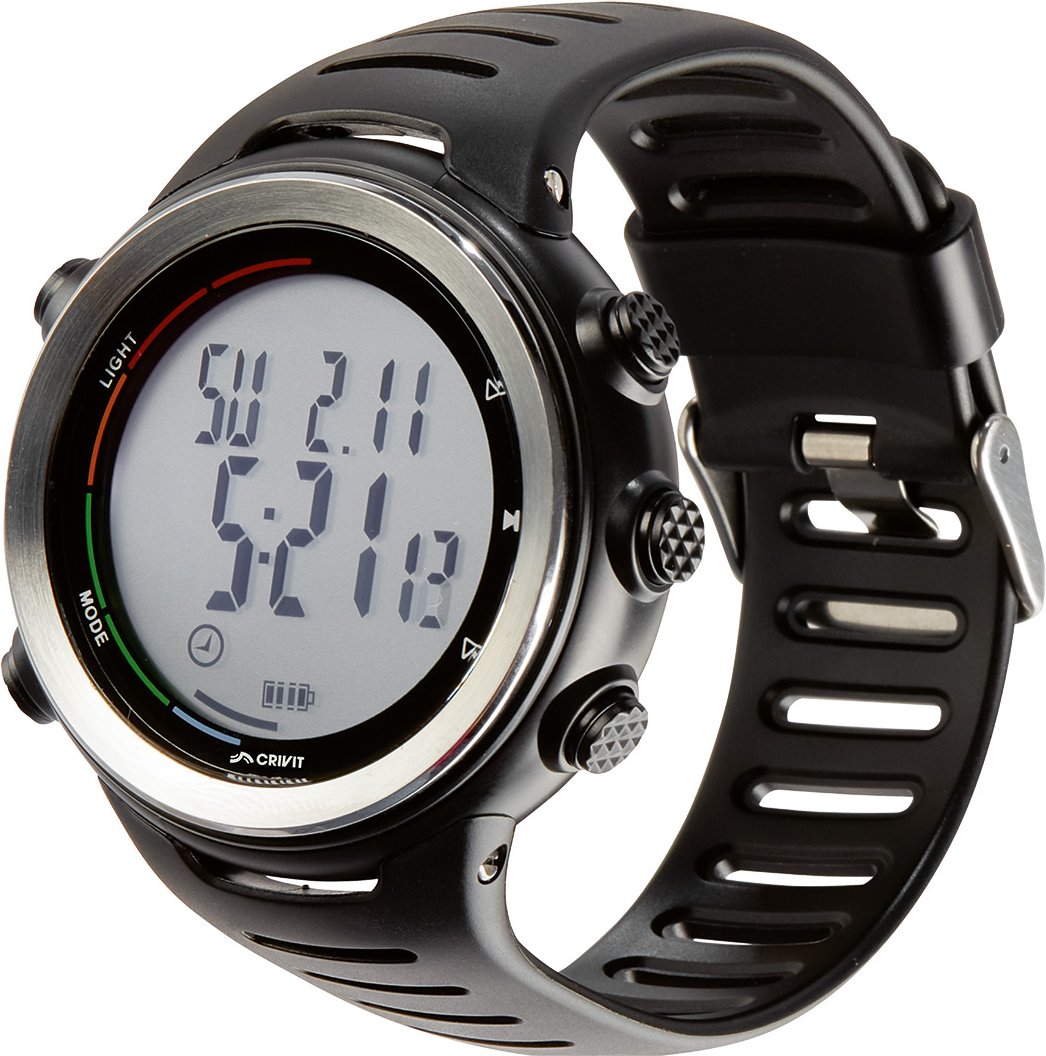 CRIVIT Herzfrequenzmessuhr mit Schrittzähler