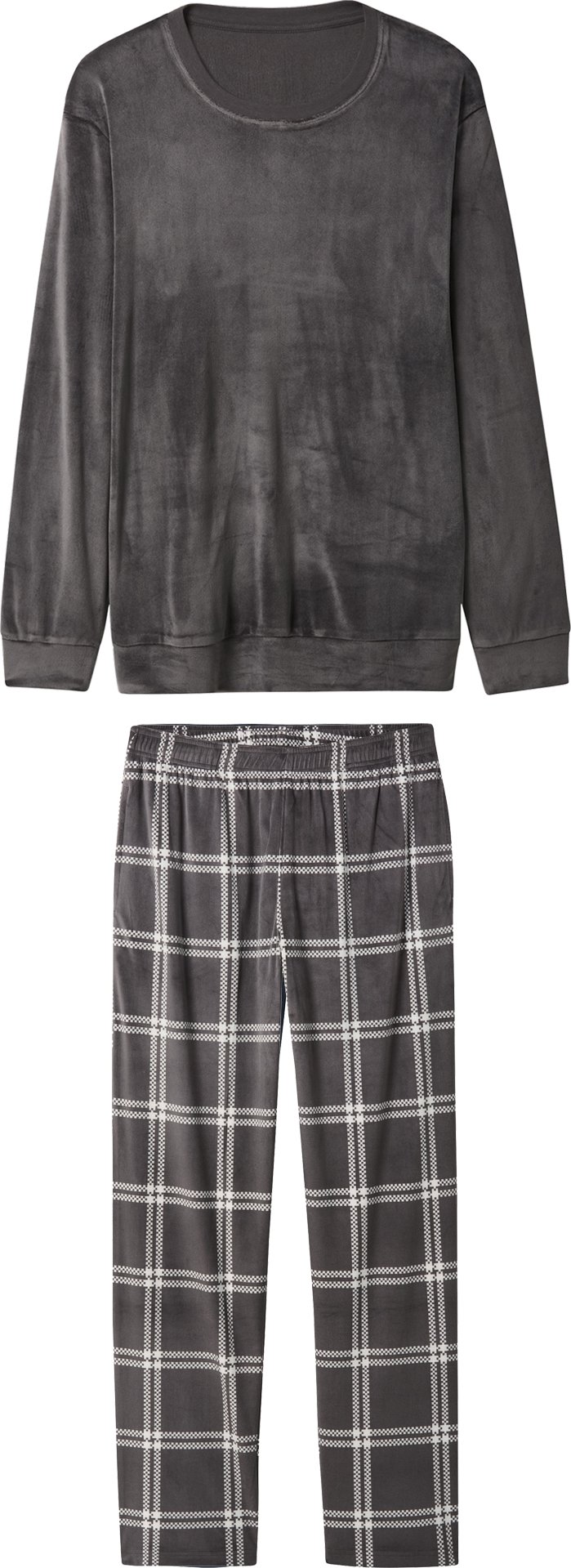 esmara Men Herren Nicki-Pyjama (Grau, L (52/54))