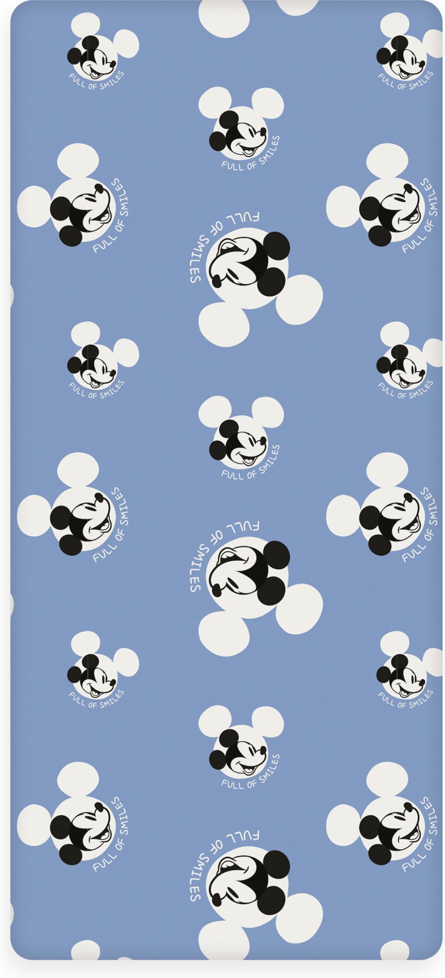 Thumbnail - Spannbettlaken Feinbiber 90-100x200x25 cm (Mickey Mouse)