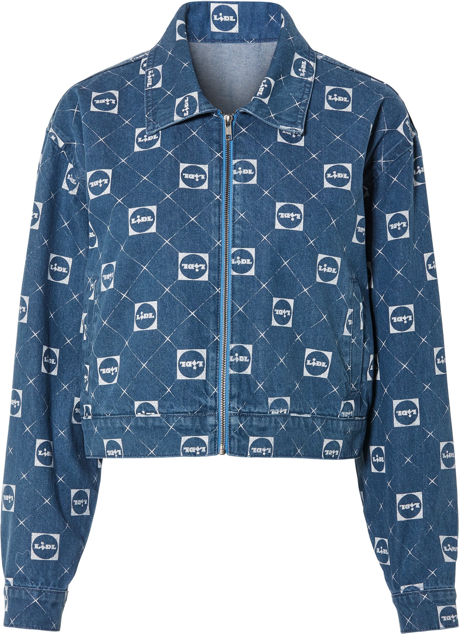 Thumbnail - esmara® Damen Jeansjacke Oversize (Blau/Weiß, 46)
