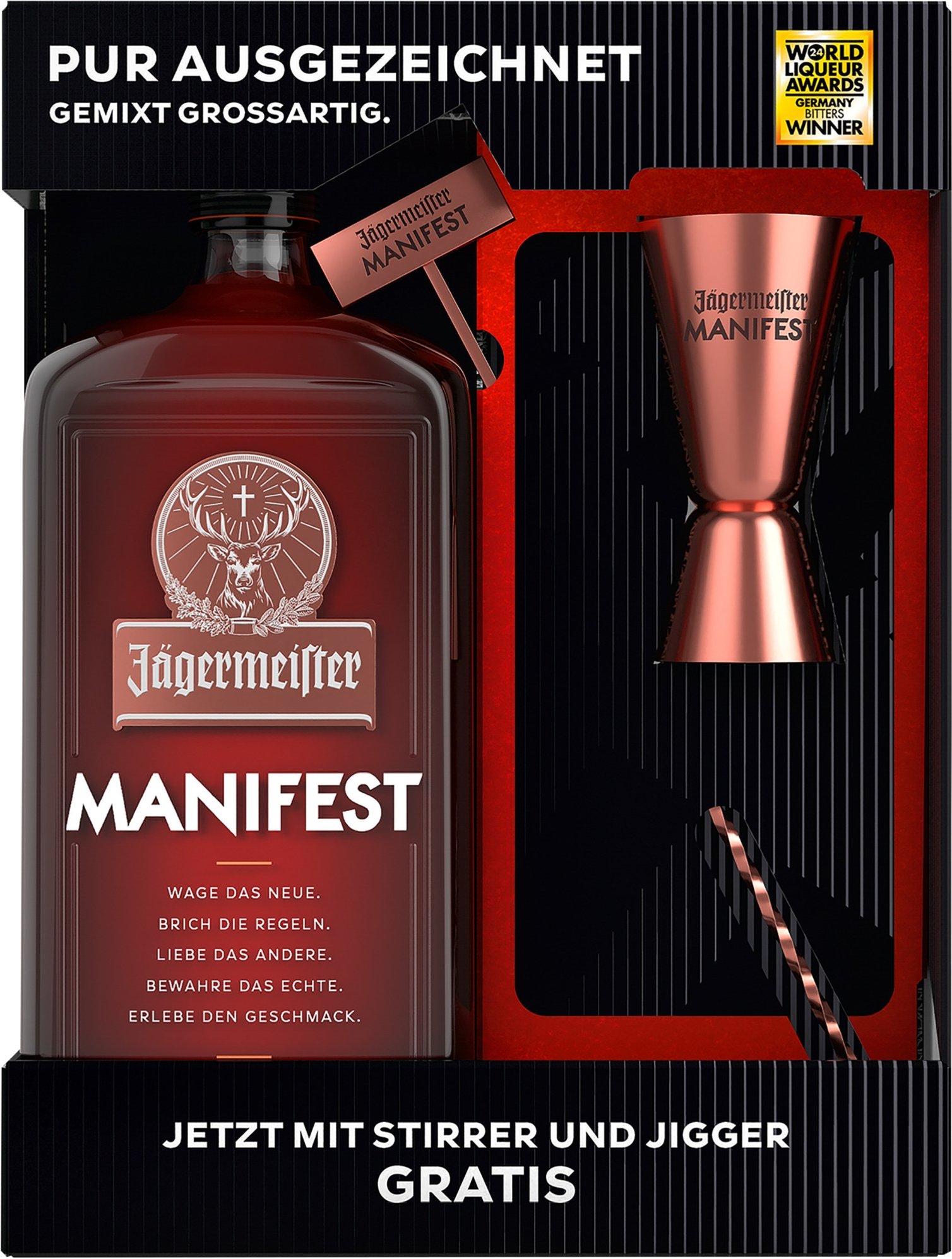 Jägermeister Manifest mit Geschenkbox 38% Vol