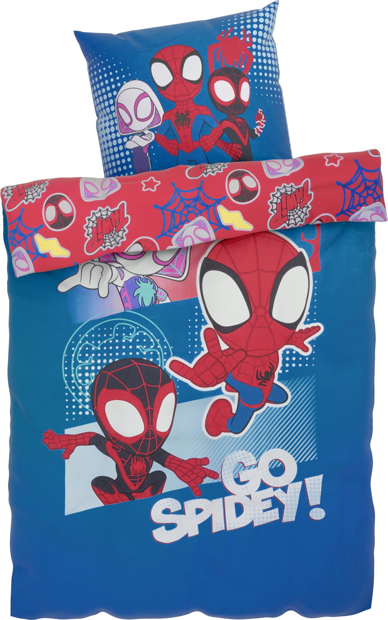 Edel-Renforcé-Wendebettwäsche »Disney«, 135 x 200 cm (Spidey)