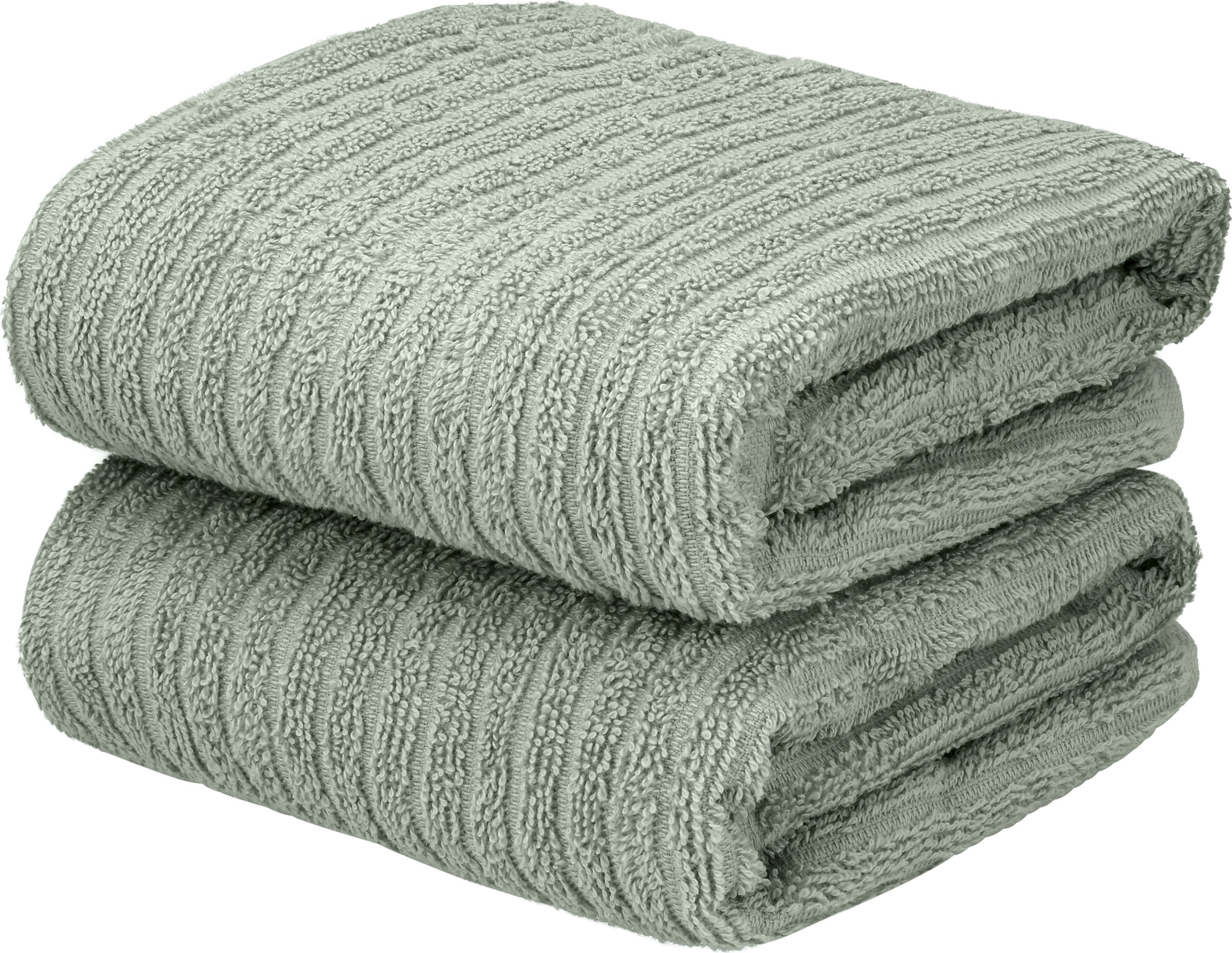 LIVARNO® LIVARNO Frottier-Handtücher, 2 Stück (Mint)