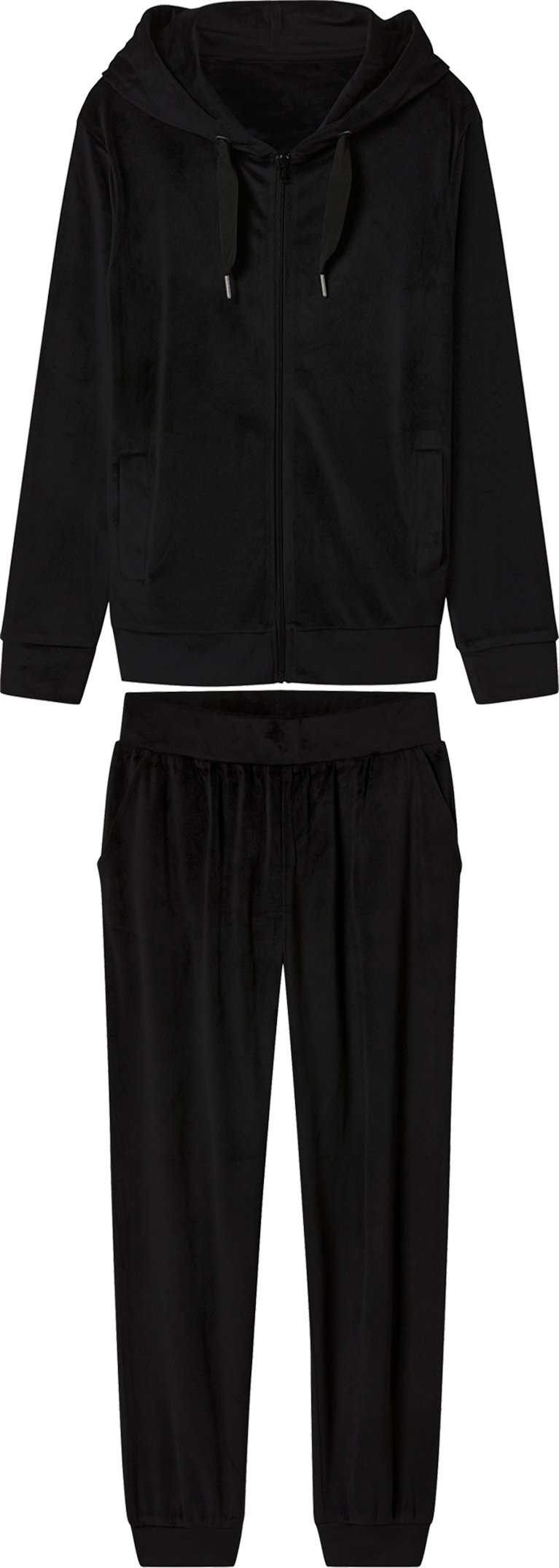 esmara® Damen Nicki-Hausanzug, 2-teilig (Schwarz, M(40/42))