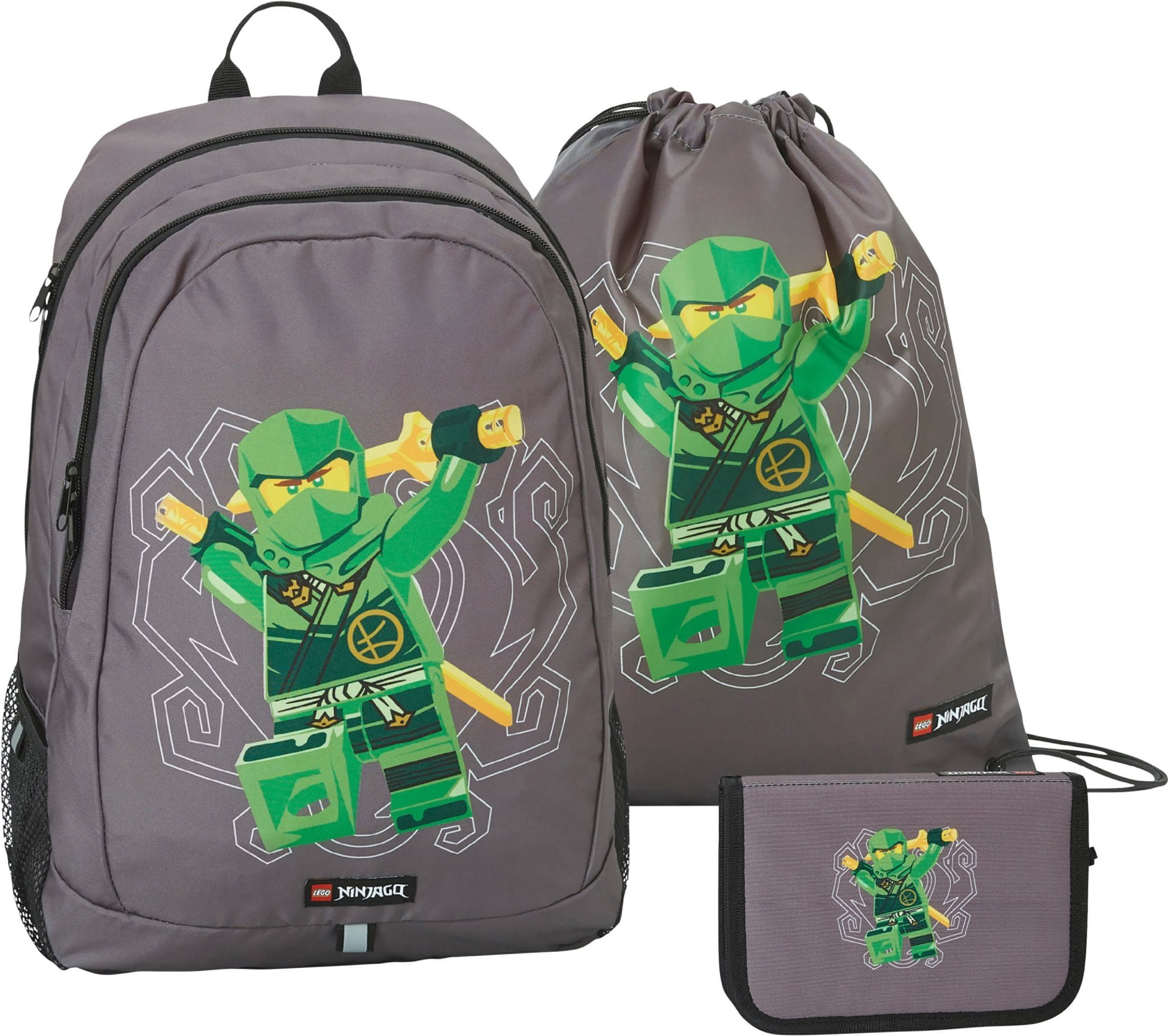 LEGO Schulranzen Set Light 3tlg. (Ninjago grün)