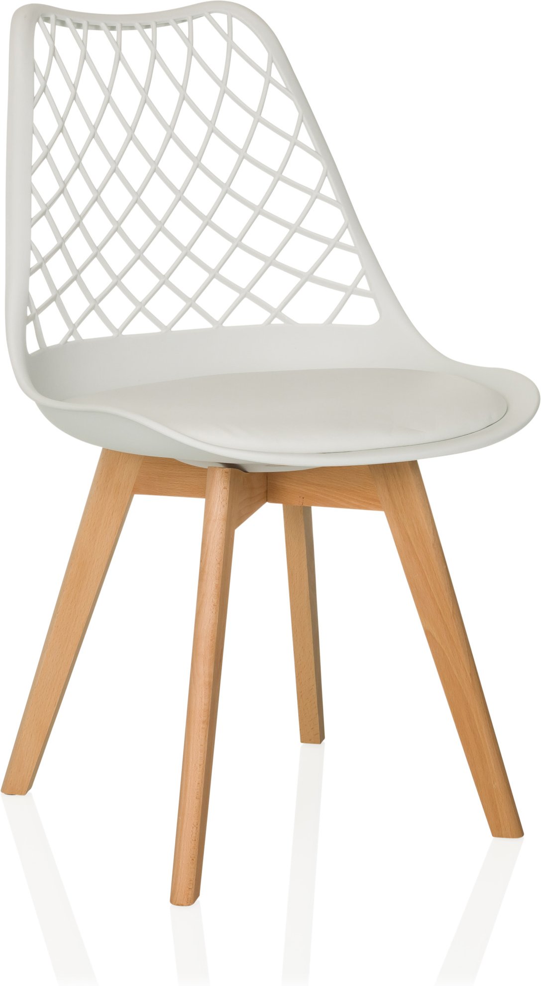 hjh OFFICE Besucherstuhl / Schalenstuhl SCANDI HOL Kunststoff Weiß