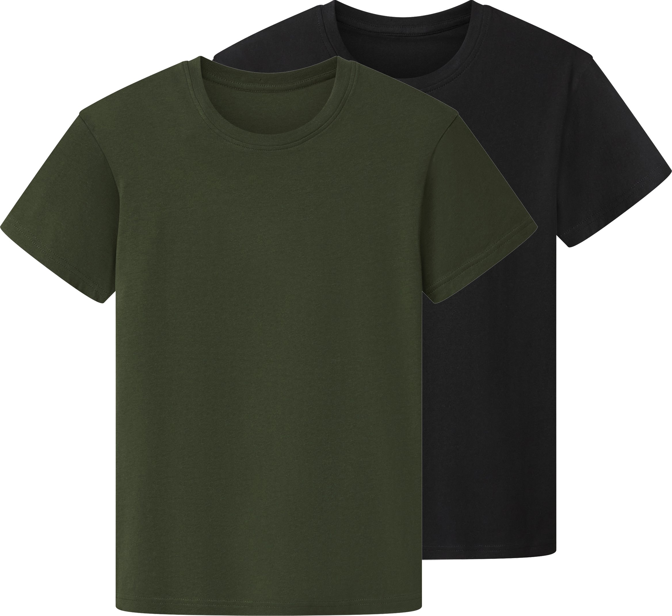 Esmara Kids Jungen T-Shirts, 2 Stück (Schwarz/Grün, 146/152)