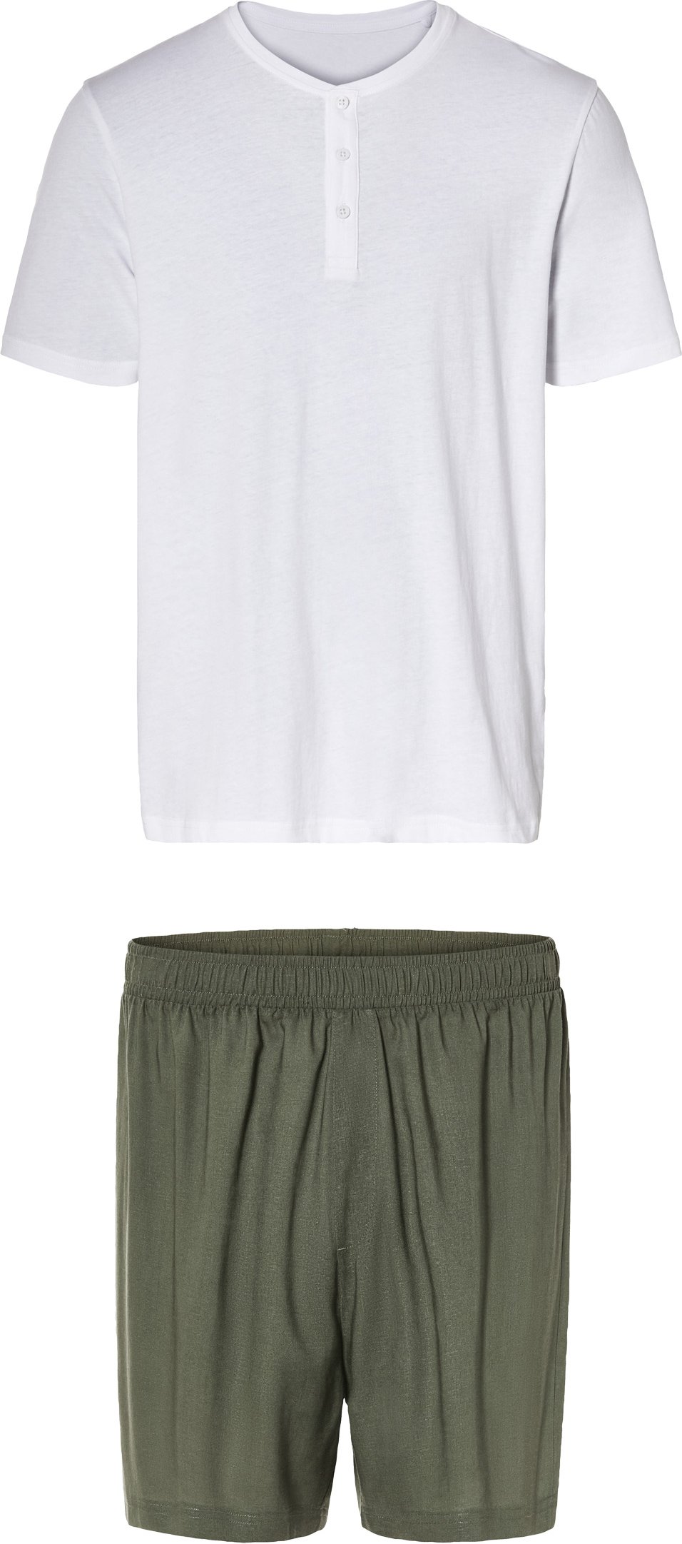 LIVERGY® Herren Shorty (S (44/46), weiß/khaki)