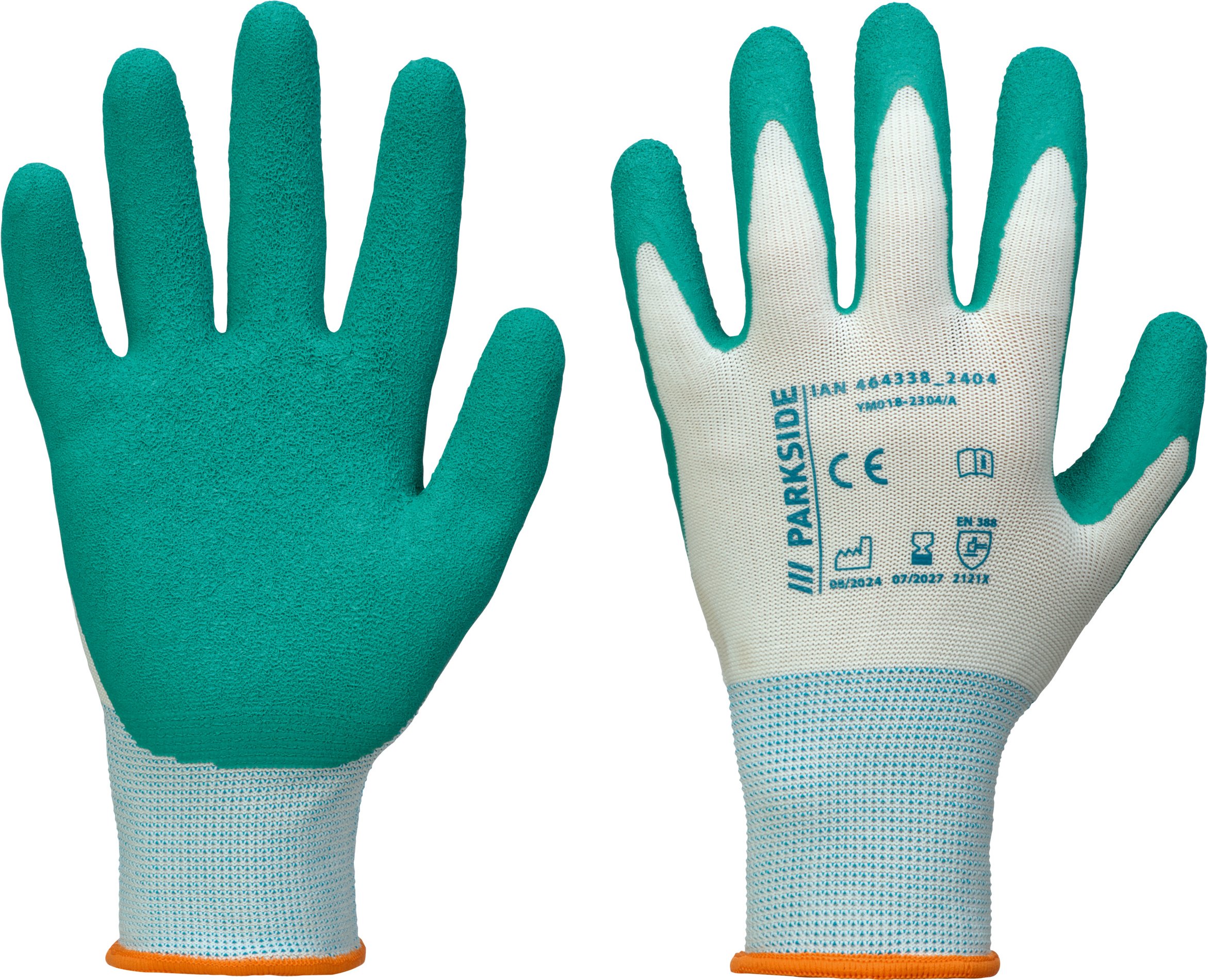 PARKSIDE® Gartenhandschuhe (Latex/weiß/türkis, 10)