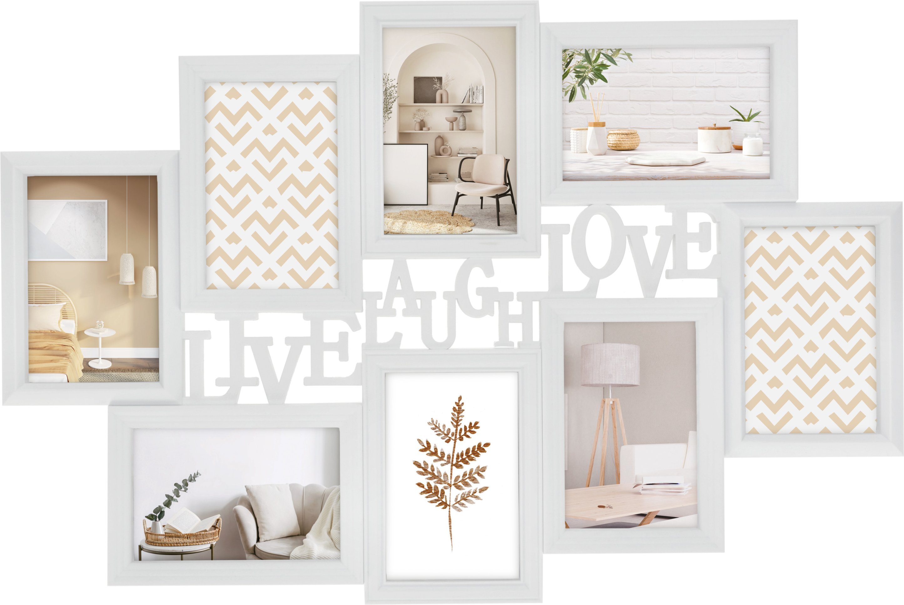 LIVARNO® Bilderrahmen Collage groß (Live-Laugh-Love weiß)
