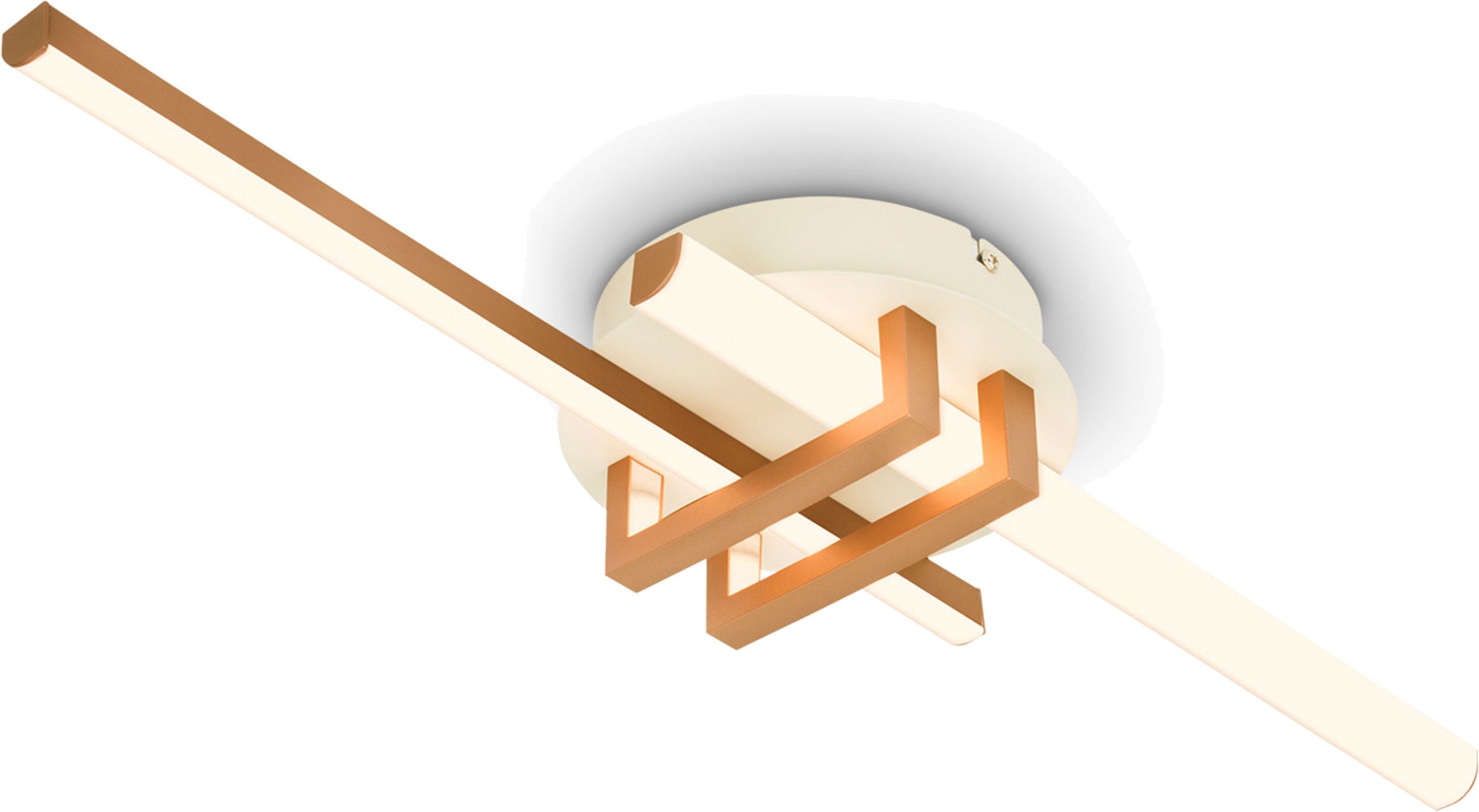 Briloner LED Deckenleuchte mit Eckprofil (2er Stab, Coffee, Warm grey)