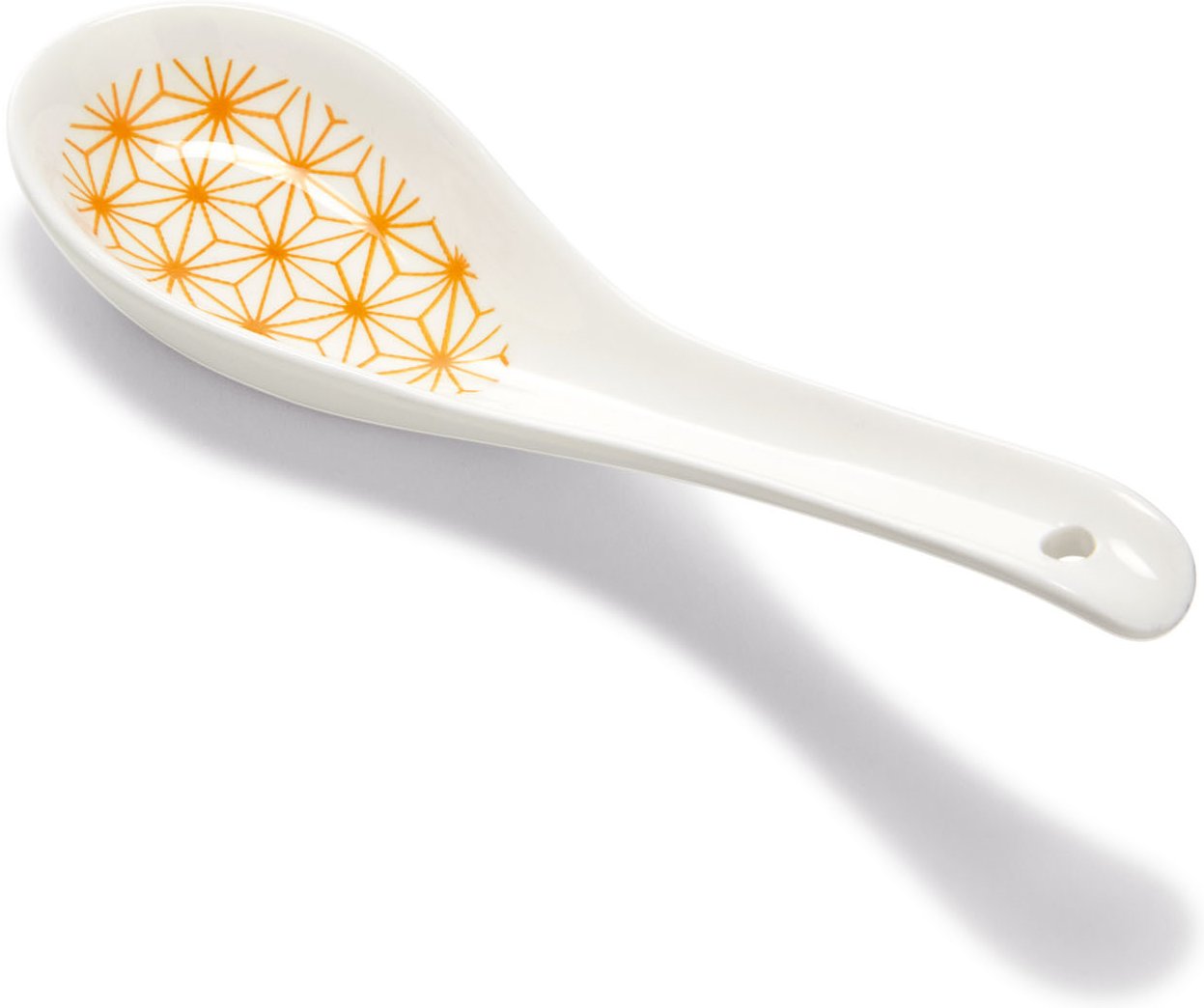 ERNESTO® Schüsseln/Dipschälchen/Porzellanlöffel (Porzellanlöffel/weiß/orange)