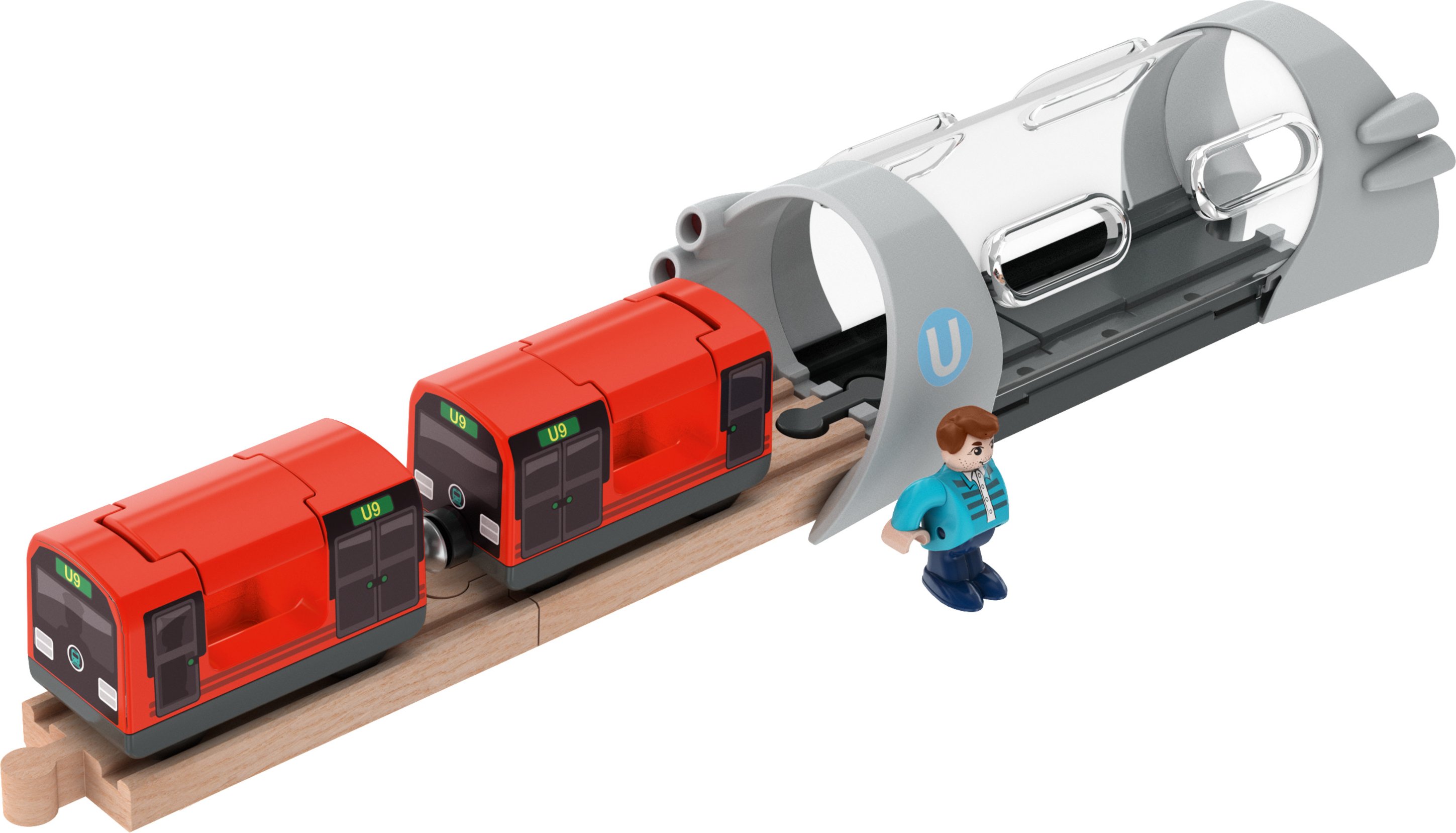 Playtive Holz Eisenbahn Erweiterung klein (U-Bahn Tunnel)