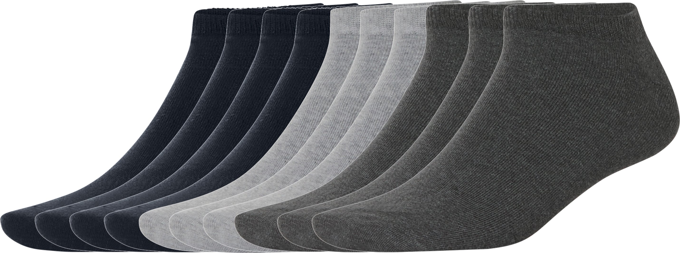 esmara Men 10 Paar Herren Sneakersocken (grau/navy, 39-42)