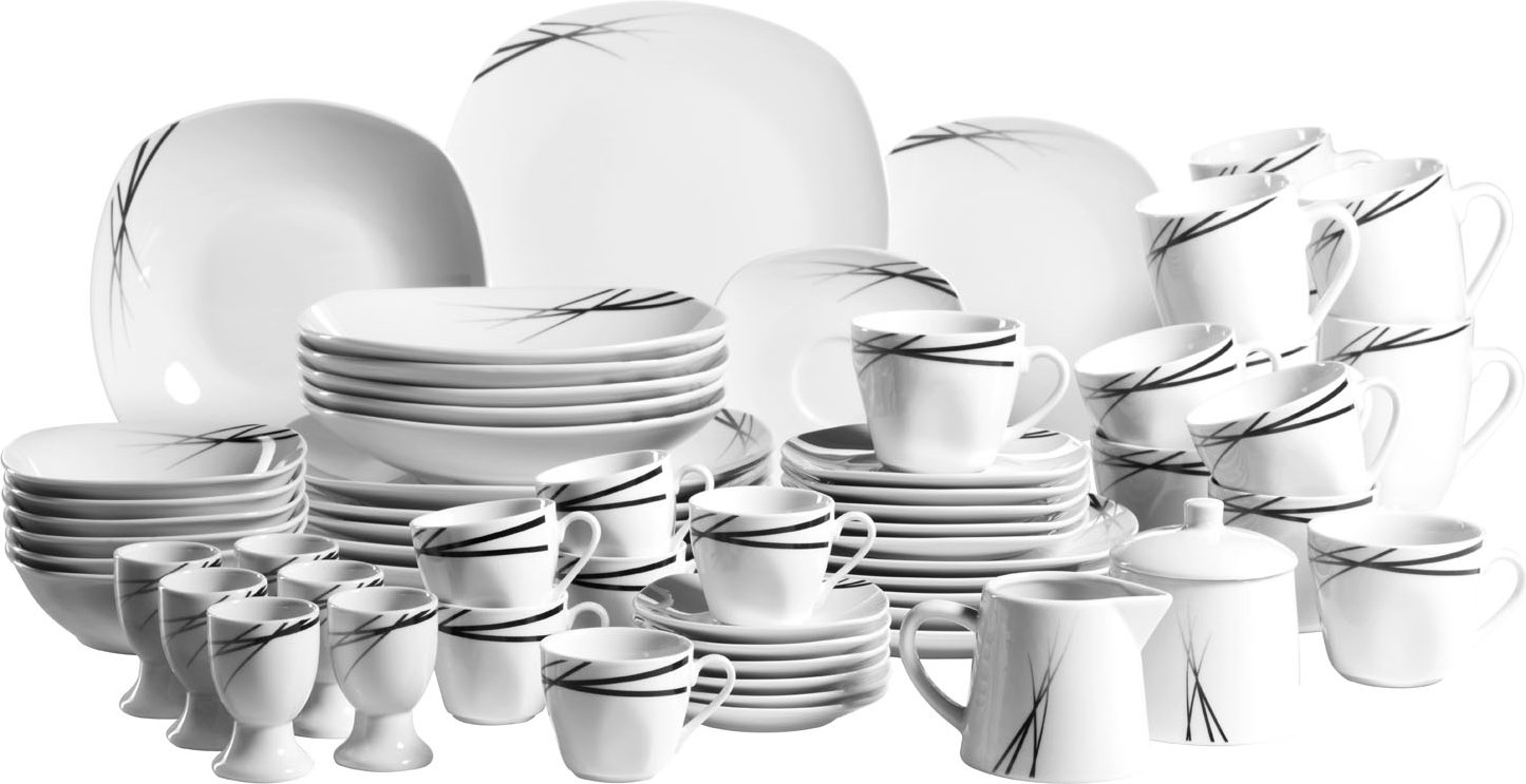 MÄSER Geschirrset »Linea Nera«, 62-teilig