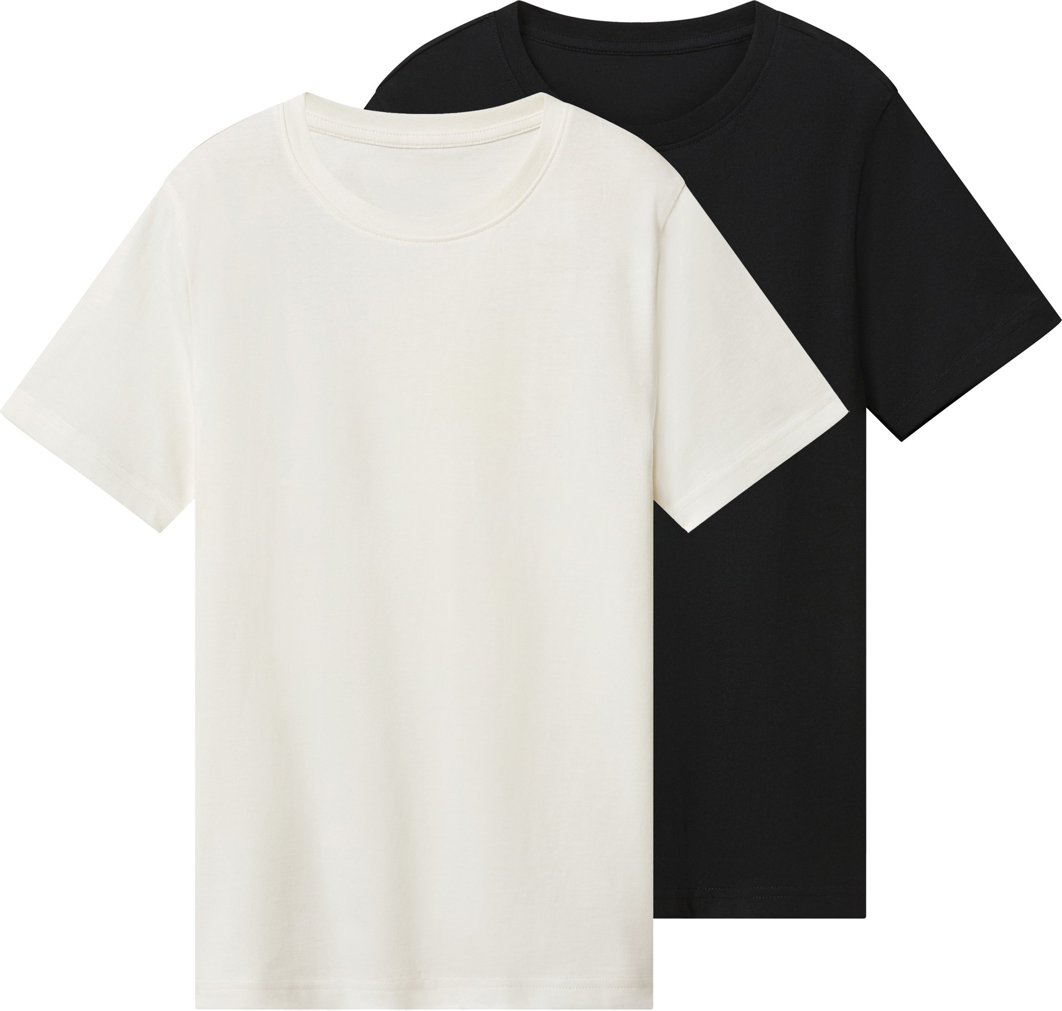Esmara Kids Kinder Jungen T-Shirt, 2 Stück (Weiß/schwarz, 146/152)