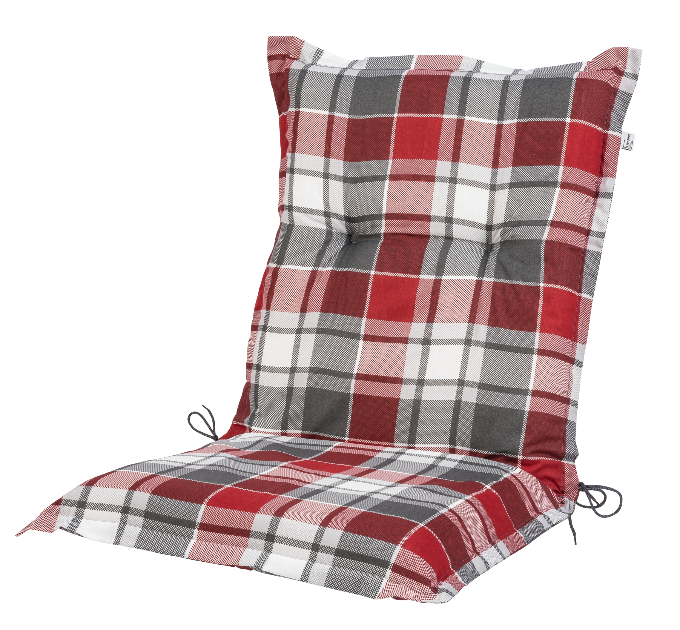 LIVARNO home Polsterauflage Valencia/Miami (Karo/bordeaux)""
