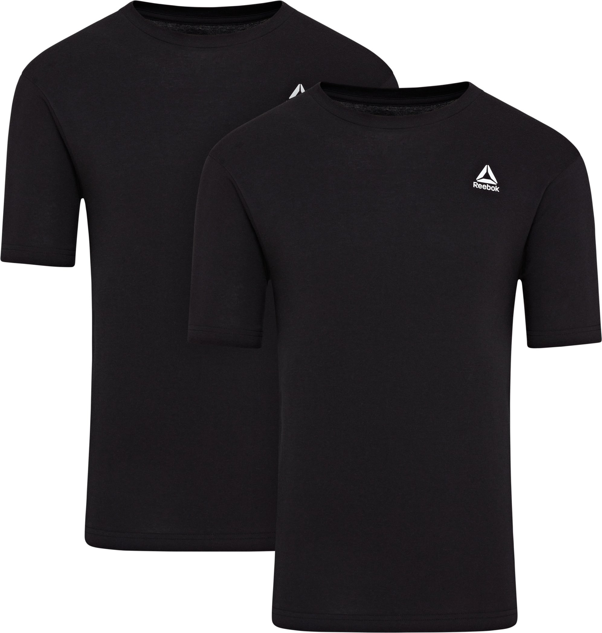 Reebok Herren T-Shirt, 2 Stück (Schwarz, L)