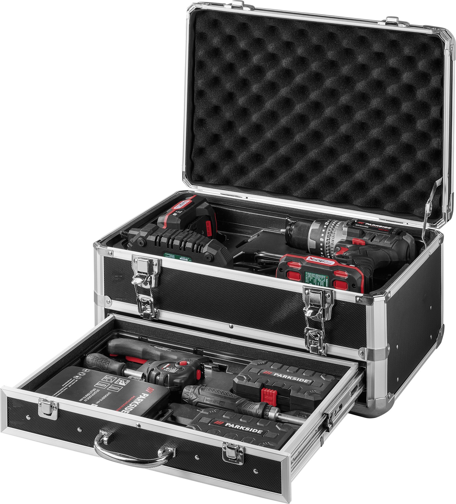 PARKSIDE PERFORMANCE® 20 V Akku-Bohrschrauber Starterset »PBSAP 20-Li A1«, mit Akku und Ladegerät, im hochwertigen Alu-R...