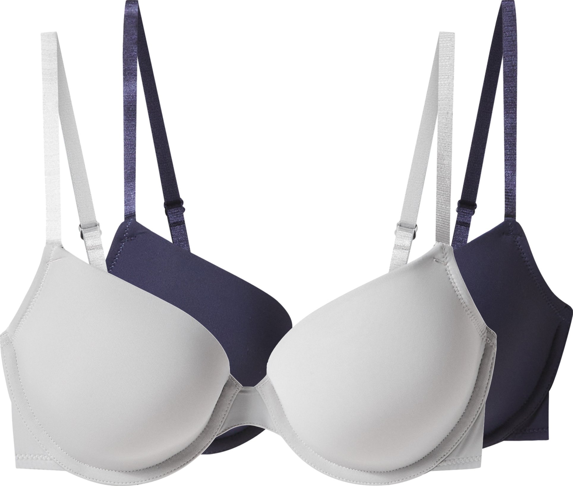 Thumbnail - esmara® Damen Bügel-BHs, 2 Stück (navy/grau, 75B)