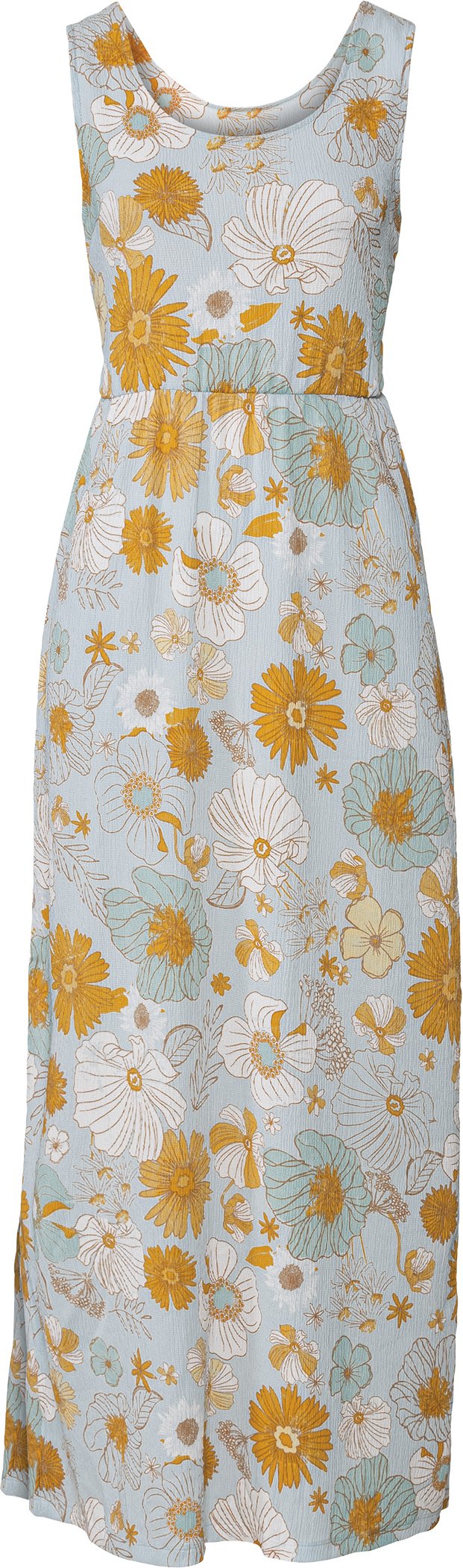 Thumbnail - esmara® Damen Kleid Maxi (Blumen/blau, L (44/46))